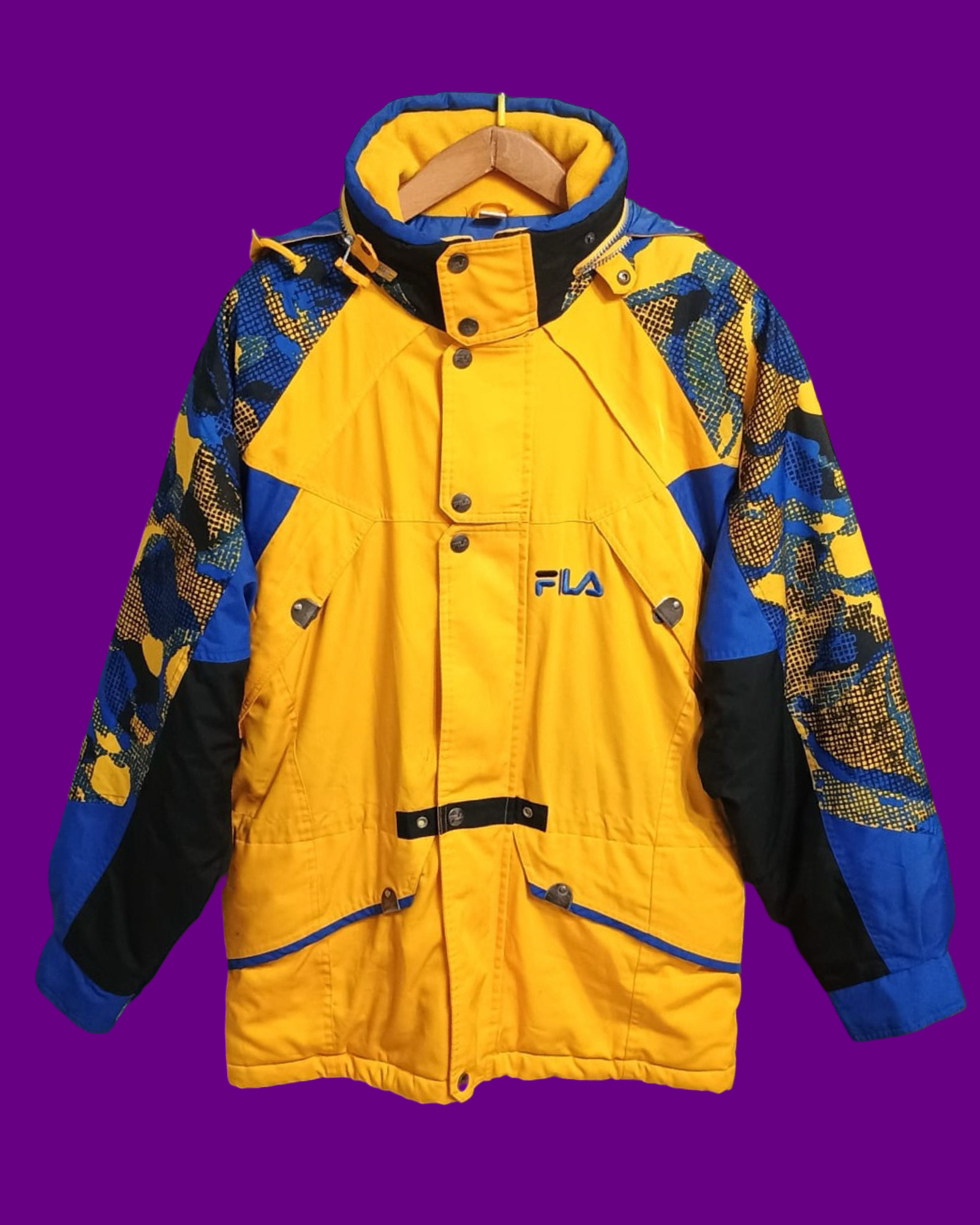 Vintage Multicolor Fantasy 90's Fila Snow Jacket Unisex Size XL