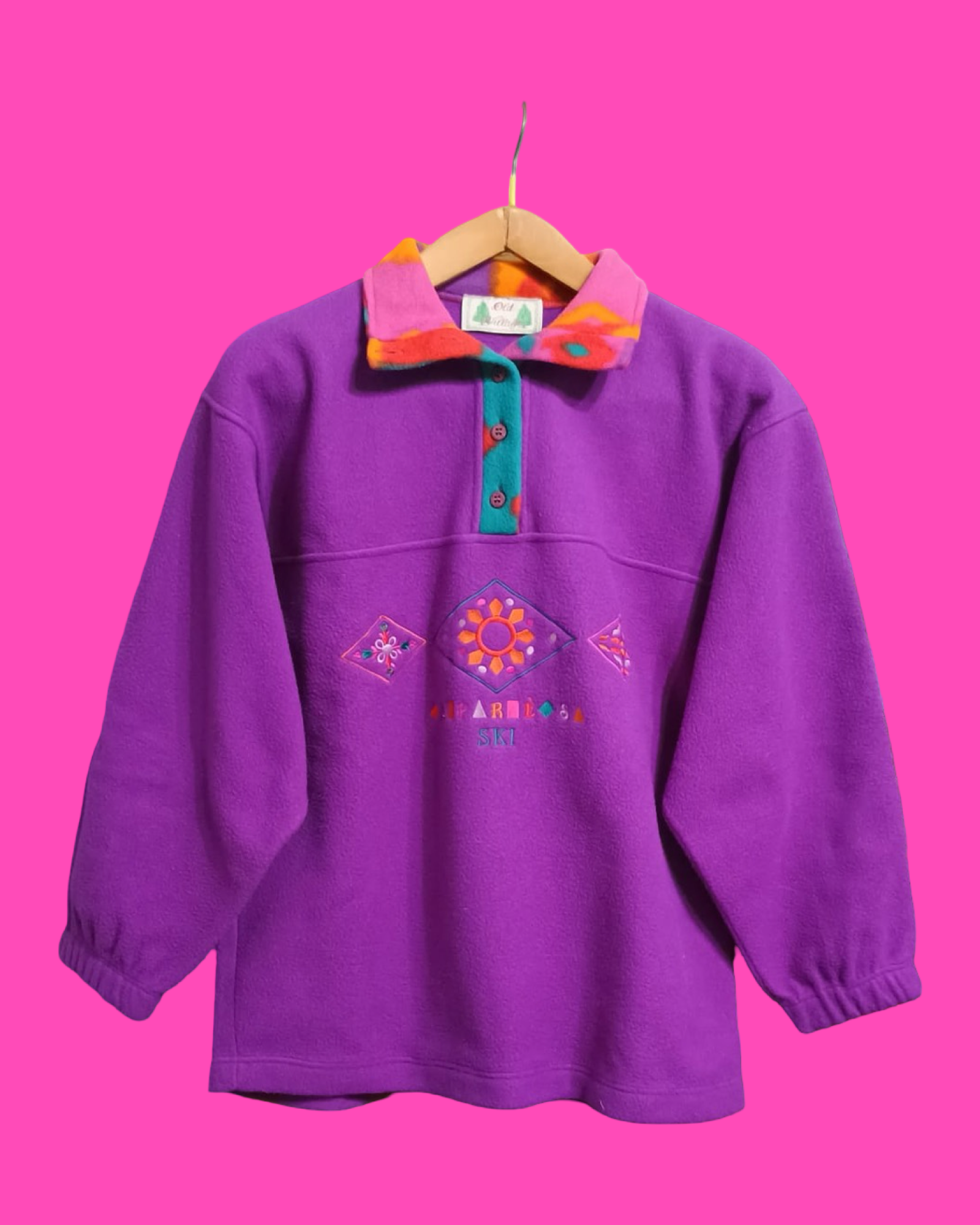 Vintage Multicolor Fantasy 90's Fleece Woman Size M