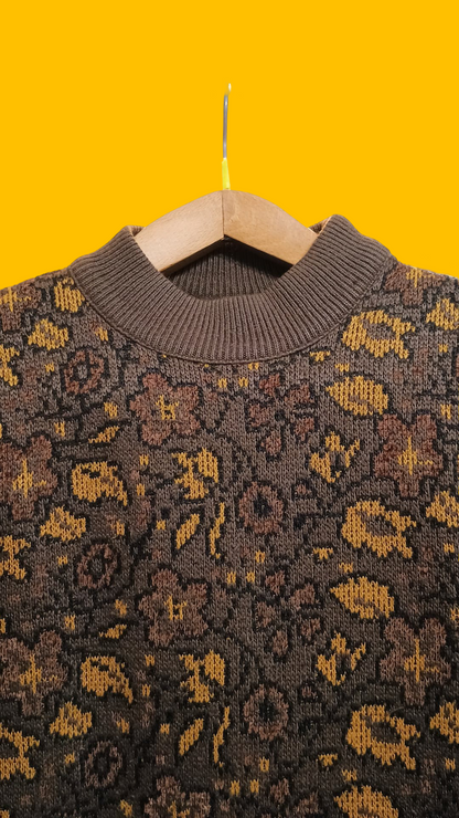 Maglione Vintage Multicolor A Fantasia Anni 90 Woman Size S