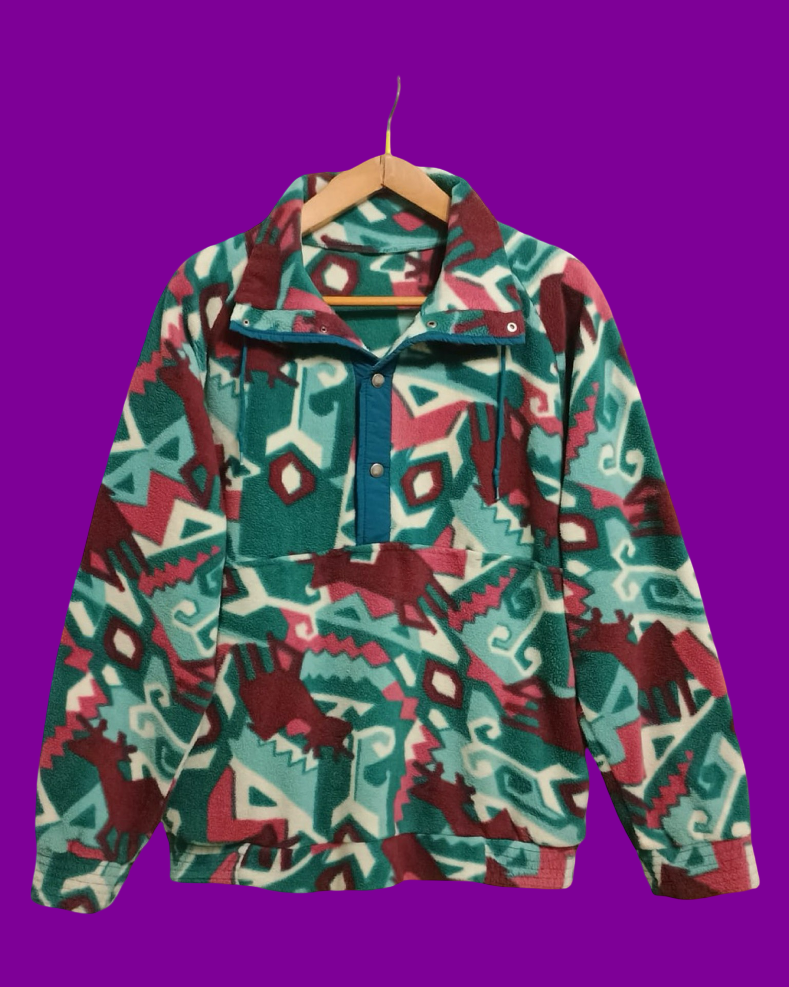 Vintage Multicolor Fantasy 90's Fleece Unisex Size L