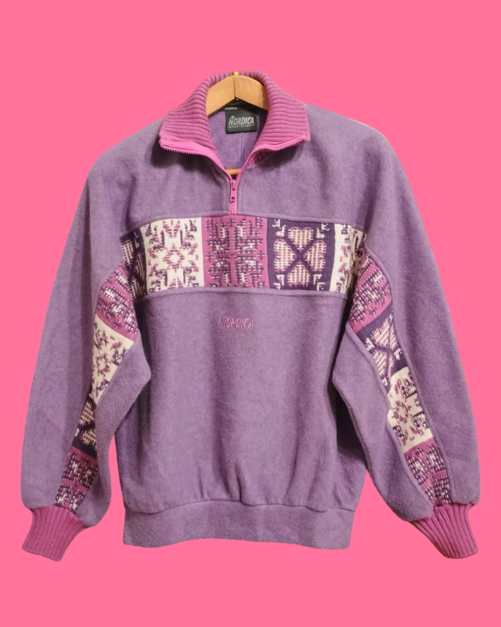 Vintage Multicolor Fantasy 90's Sweatshirt Woman Size M