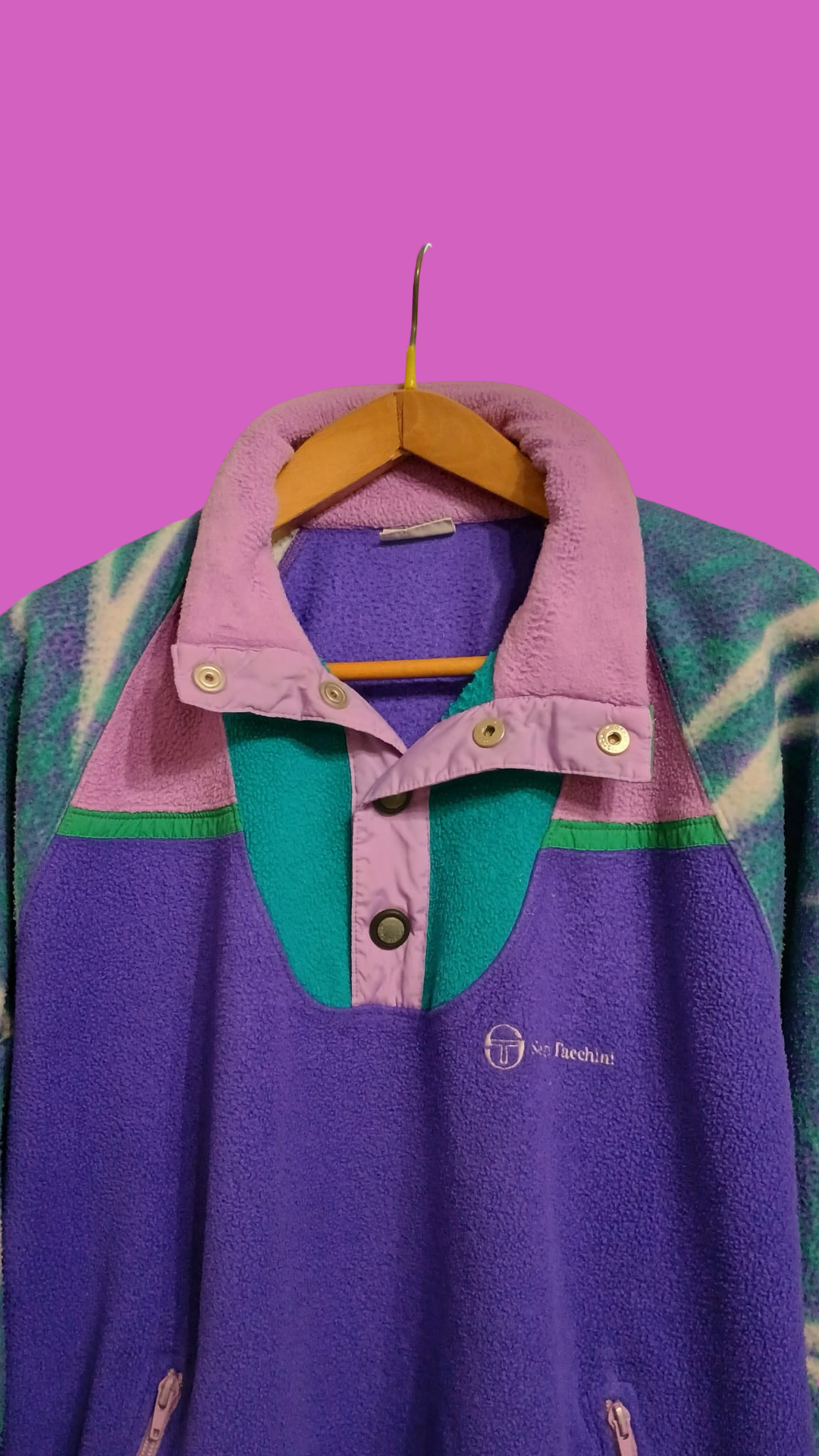 Vintage Multicolor Fantasy 90's Sergio Tacchini Fleece Unisex Size XL