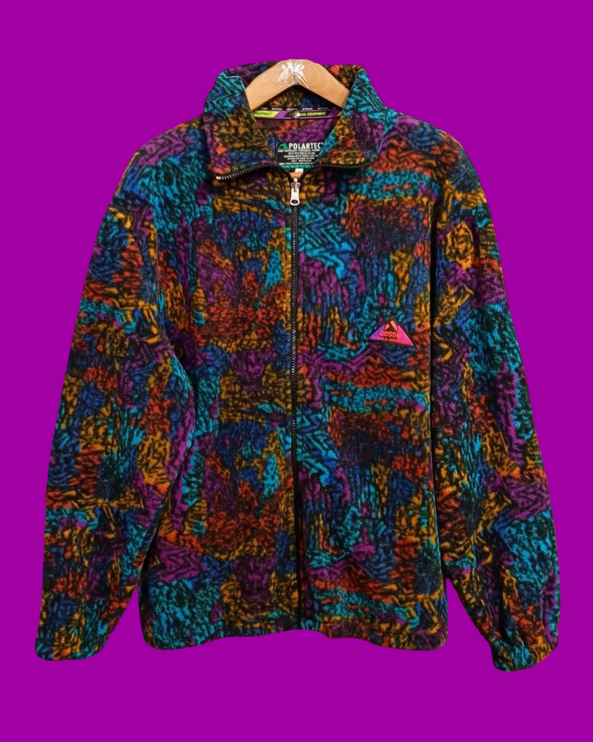Vintage Multicolor Fantasy 90's Aesse Fleece Unisex Size L