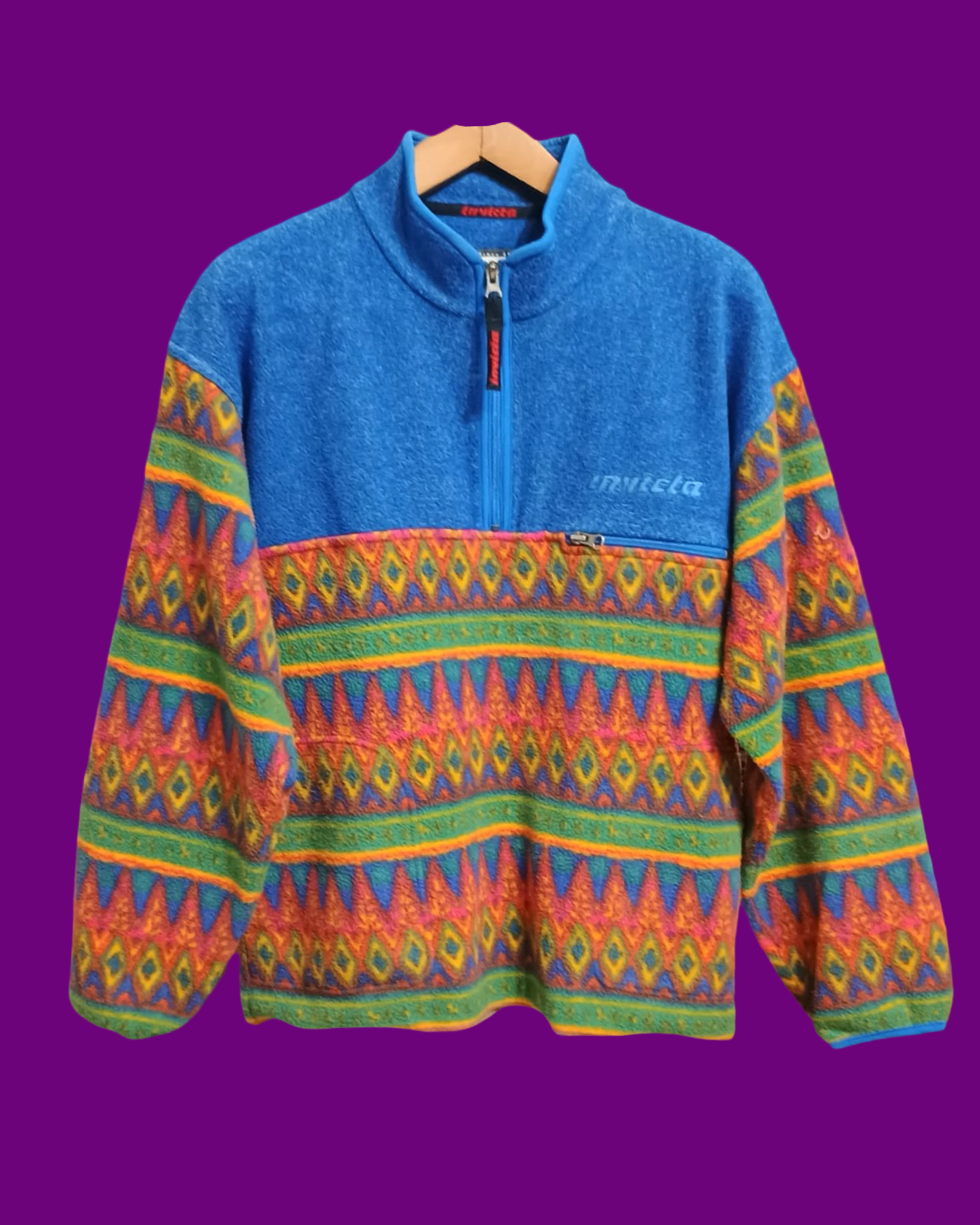 Vintage Multicolor Fantasy 90's Fleece Unisex Size M