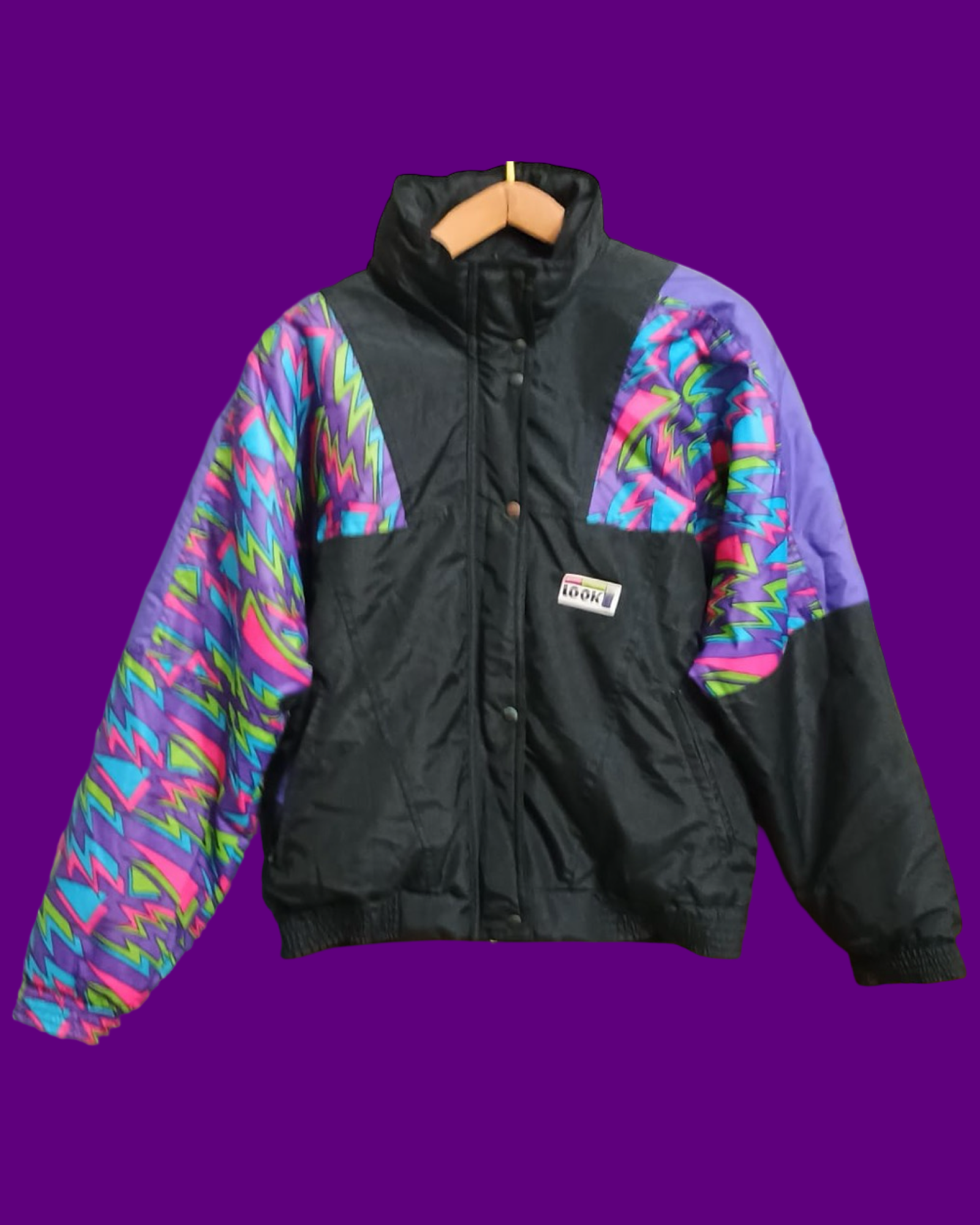 Vintage Multicolor Fantasy 90's Snow Jacket Woman Size L