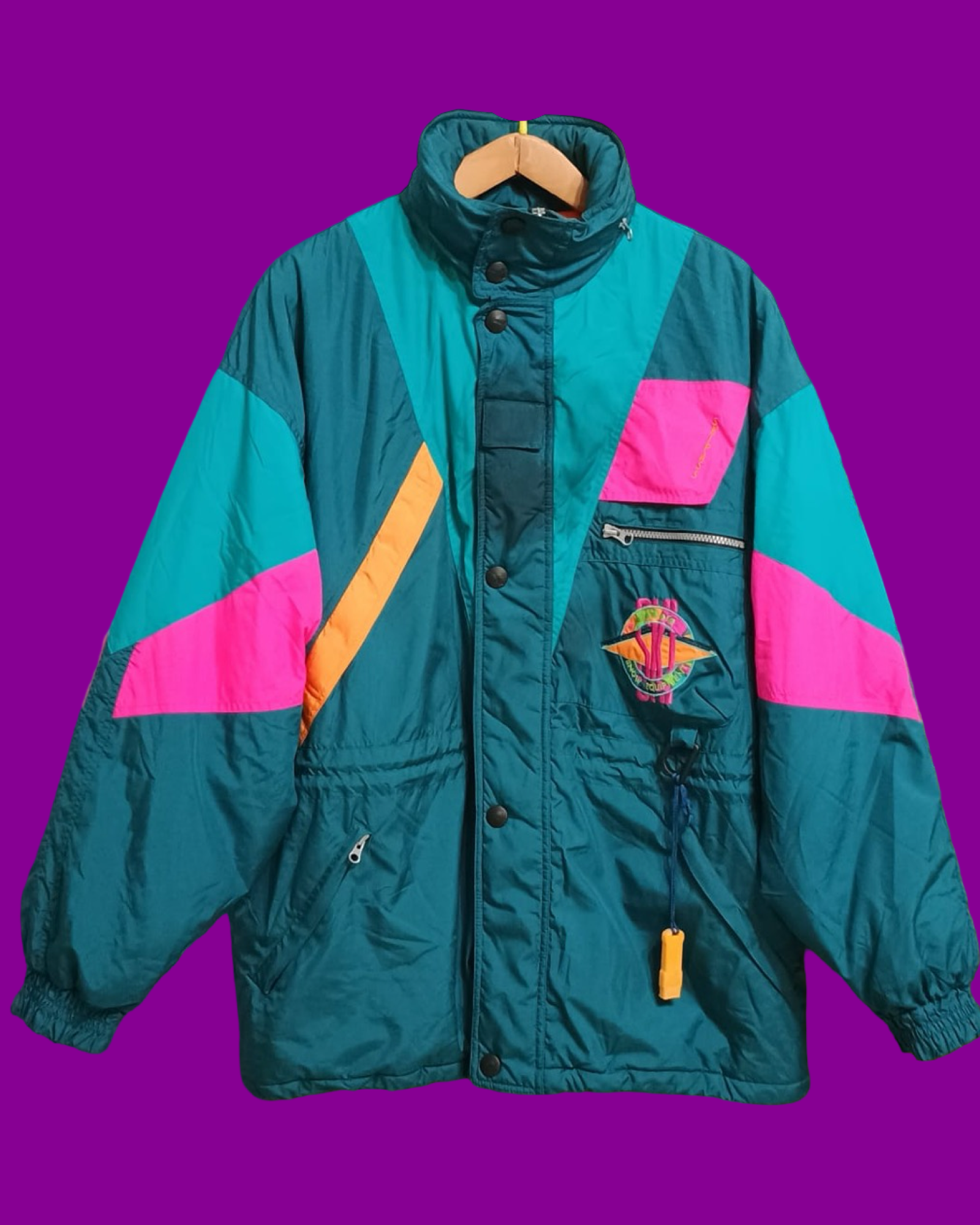 Vintage Multicolor Fantasy 90's Snow Jacket Unisex Size XL
