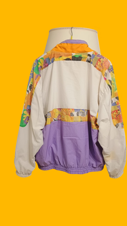 Soft Jacket Adidas Vintage Multicolor A Fantasia Anni 90 Unisex Size M