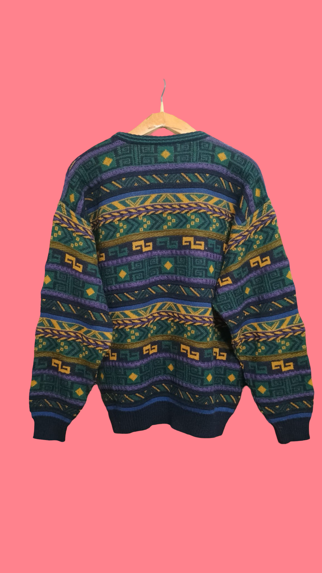 Vintage Multicolor Fantasy 90's Sweater Unisex Size M