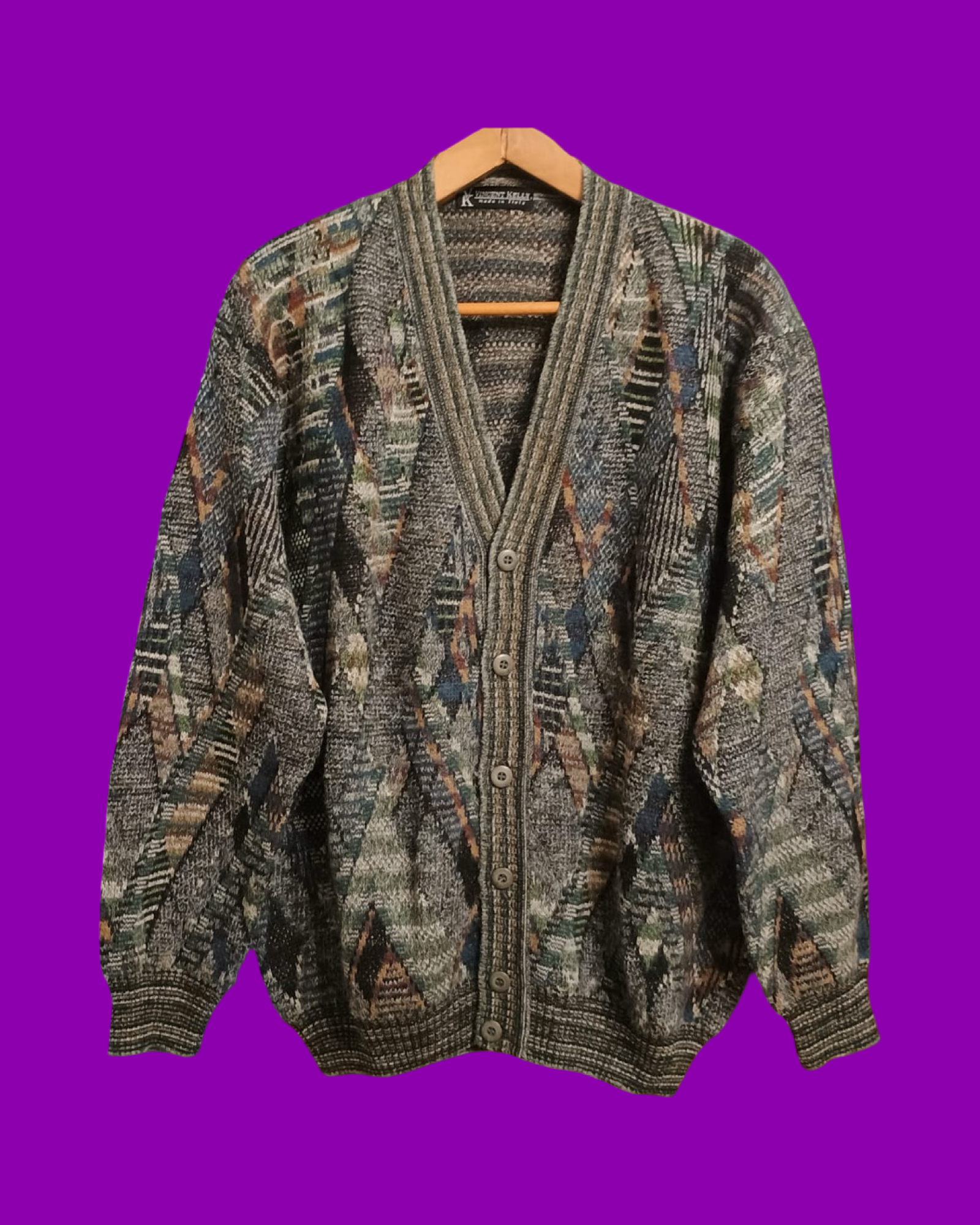 Vintage Multicolor Fantasy 90's Sweater Unisex Size L