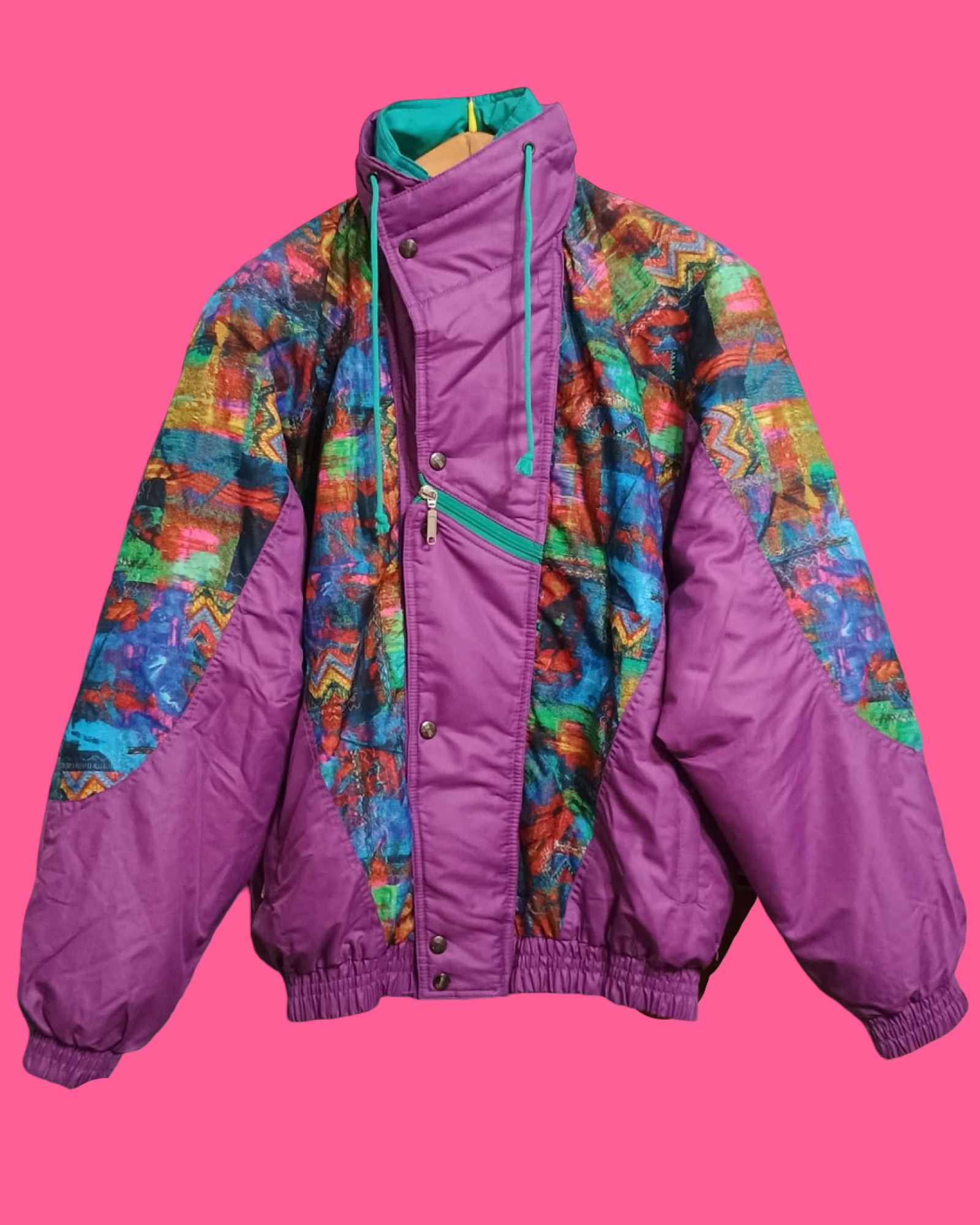 Vintage Multicolor Fantasy 90's Snow Jacket Unisex Size M