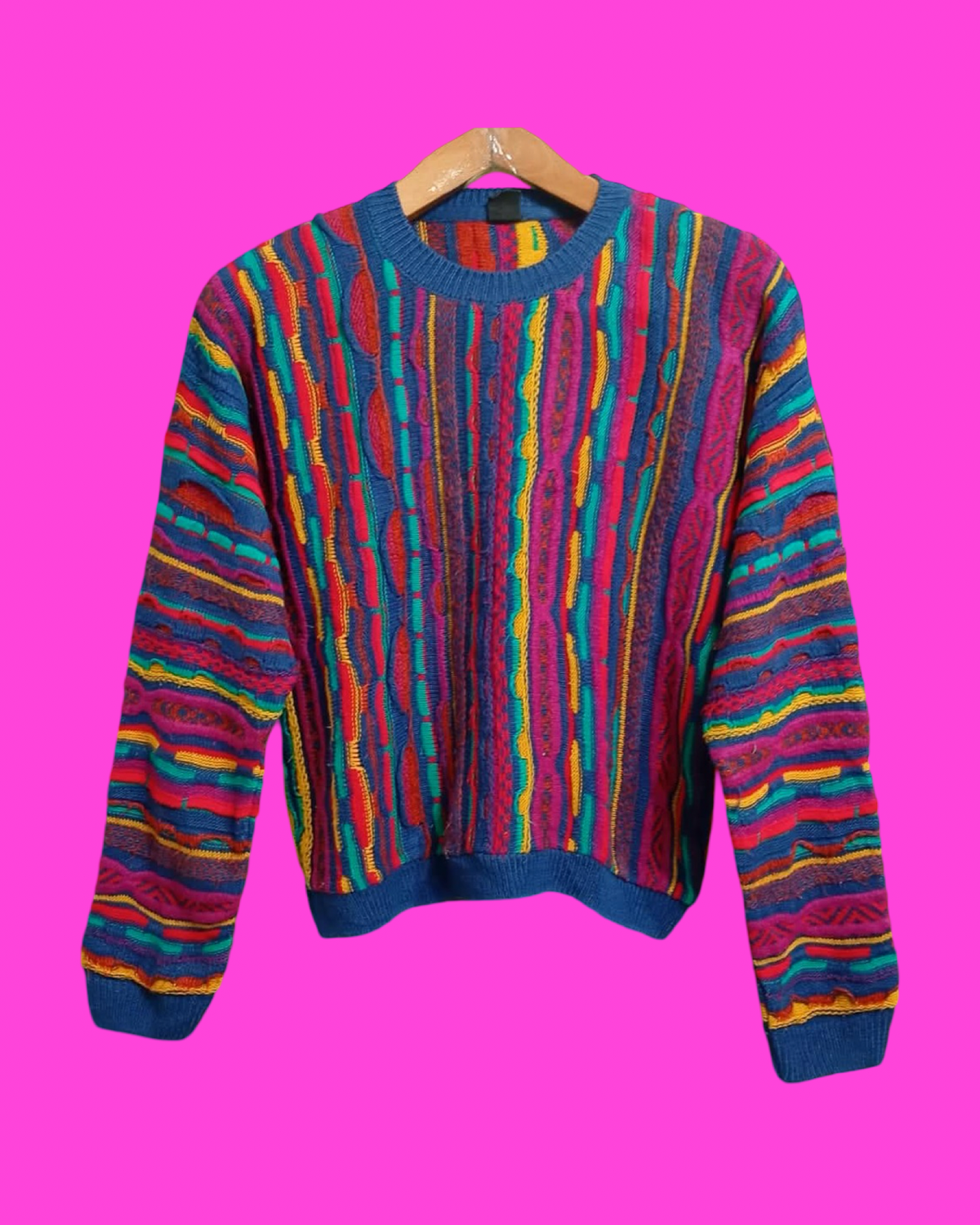 Vintage Multicolor Fantasy 90's Rare Sweater Unisex Size M