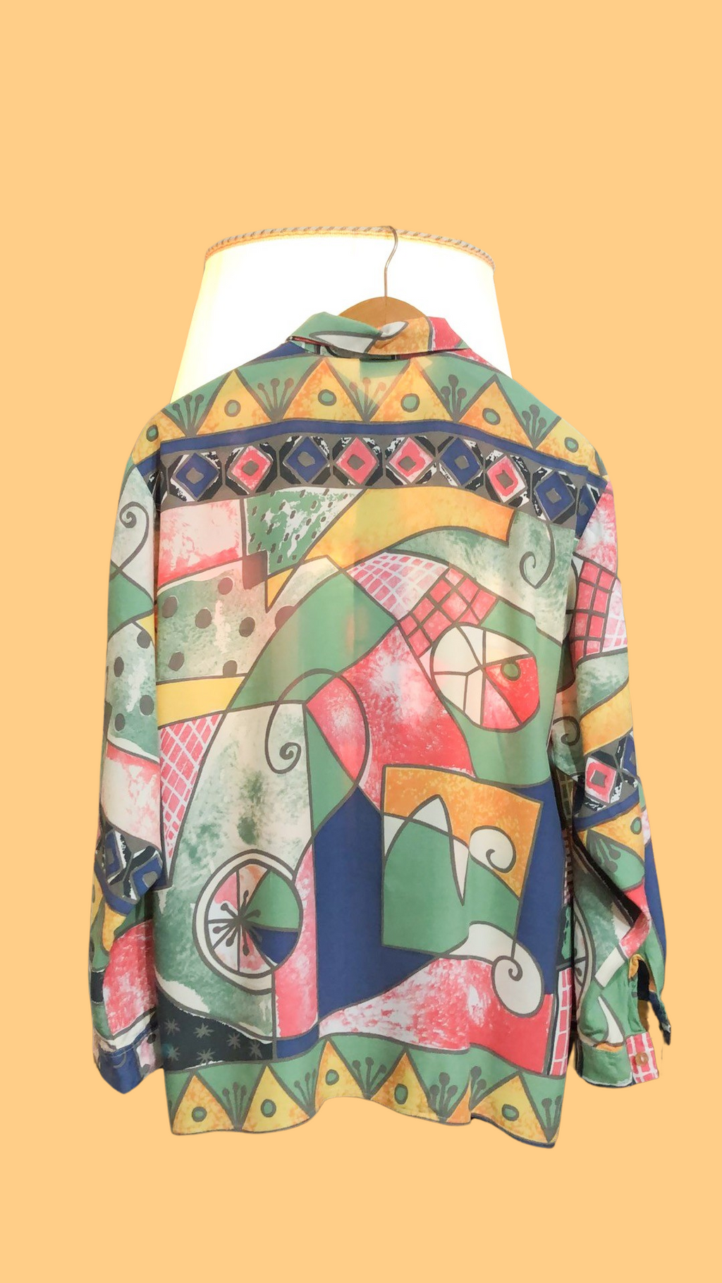 Vintage Multicolor Fantasy Shirt Woman Size L