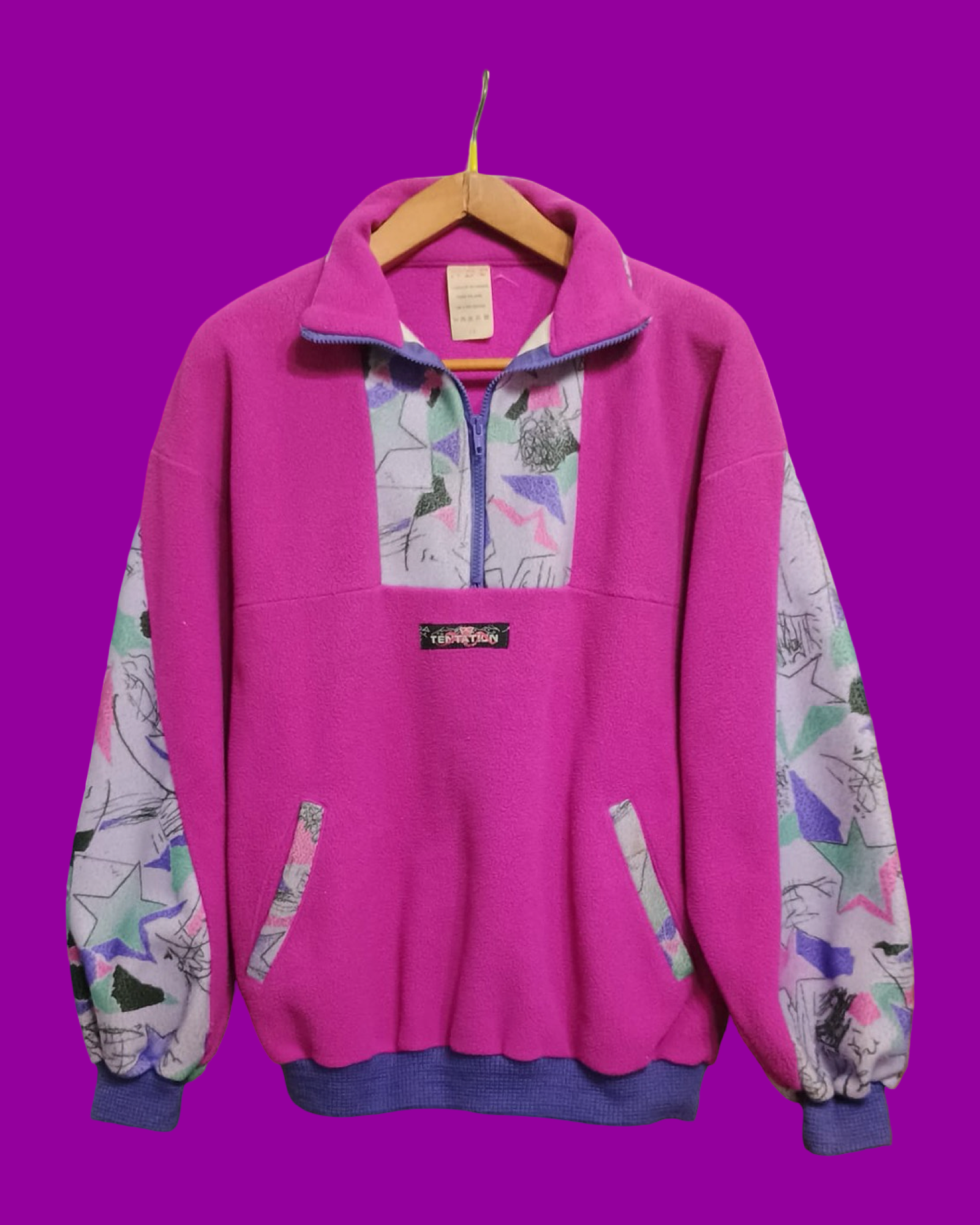 Vintage Multicolor Fantasy 90's Fleece Unisex Size L