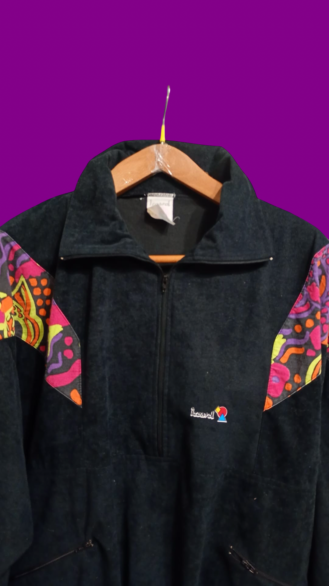 Vintage Multicolor Fantasy 90's Rare Fleece Woman Size L
