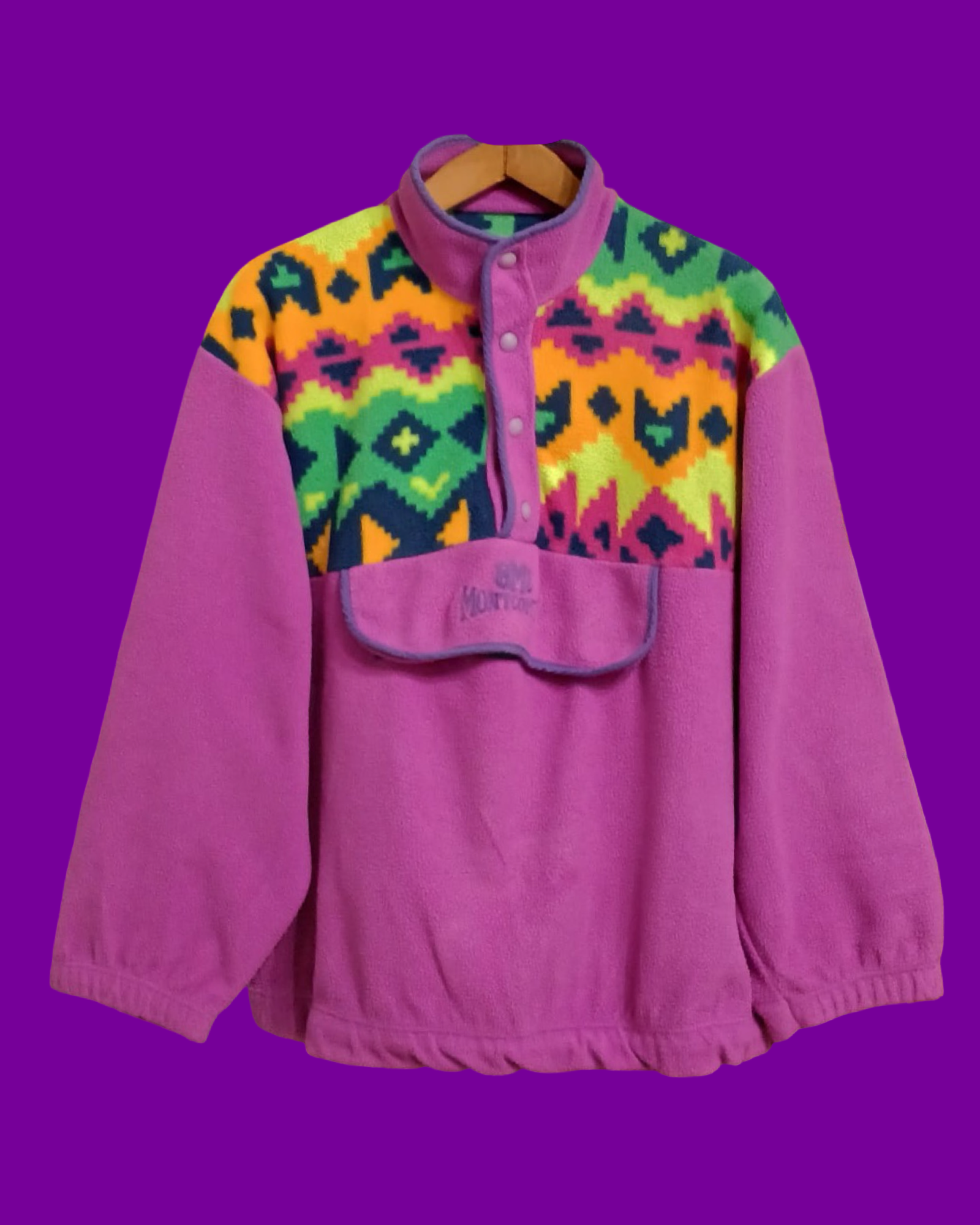 Vintage Multicolor Fantasy 90's Fleece Unisex Size L