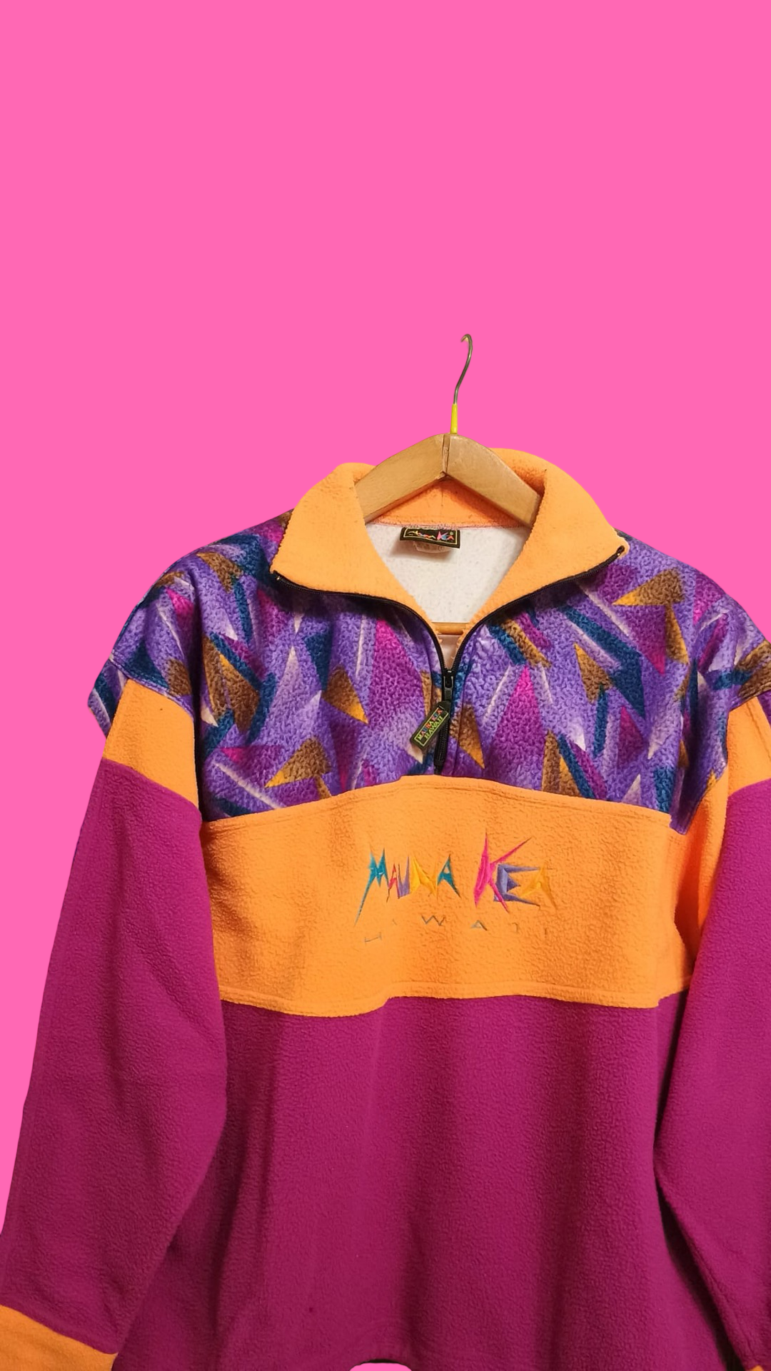 Vintage Multicolor Fantasy 90's Fleece Woman Size M