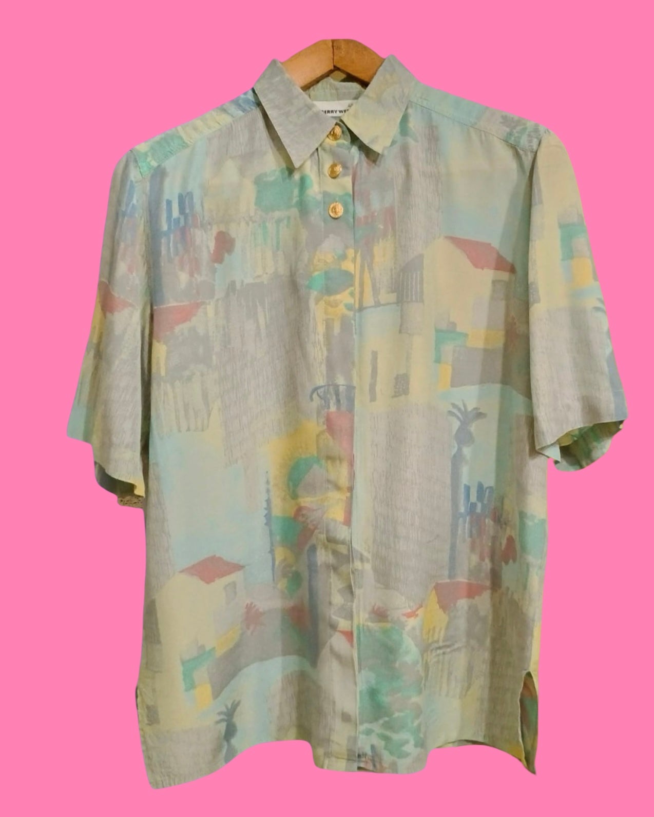 Vintage Multicolor Fantasy 90's Shirt Woman Size M