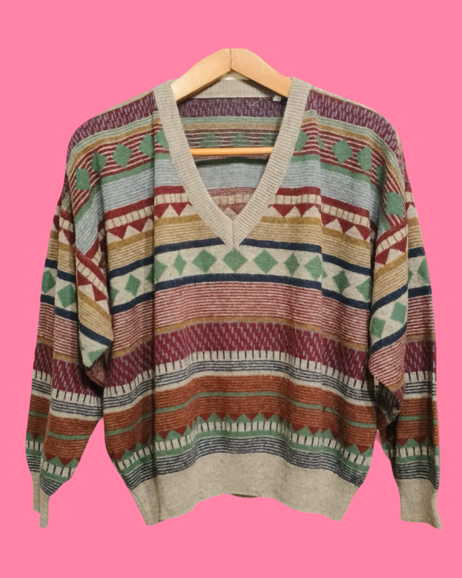 Vintage Multicolor Fantasy 90's Sweater Unisex Size S