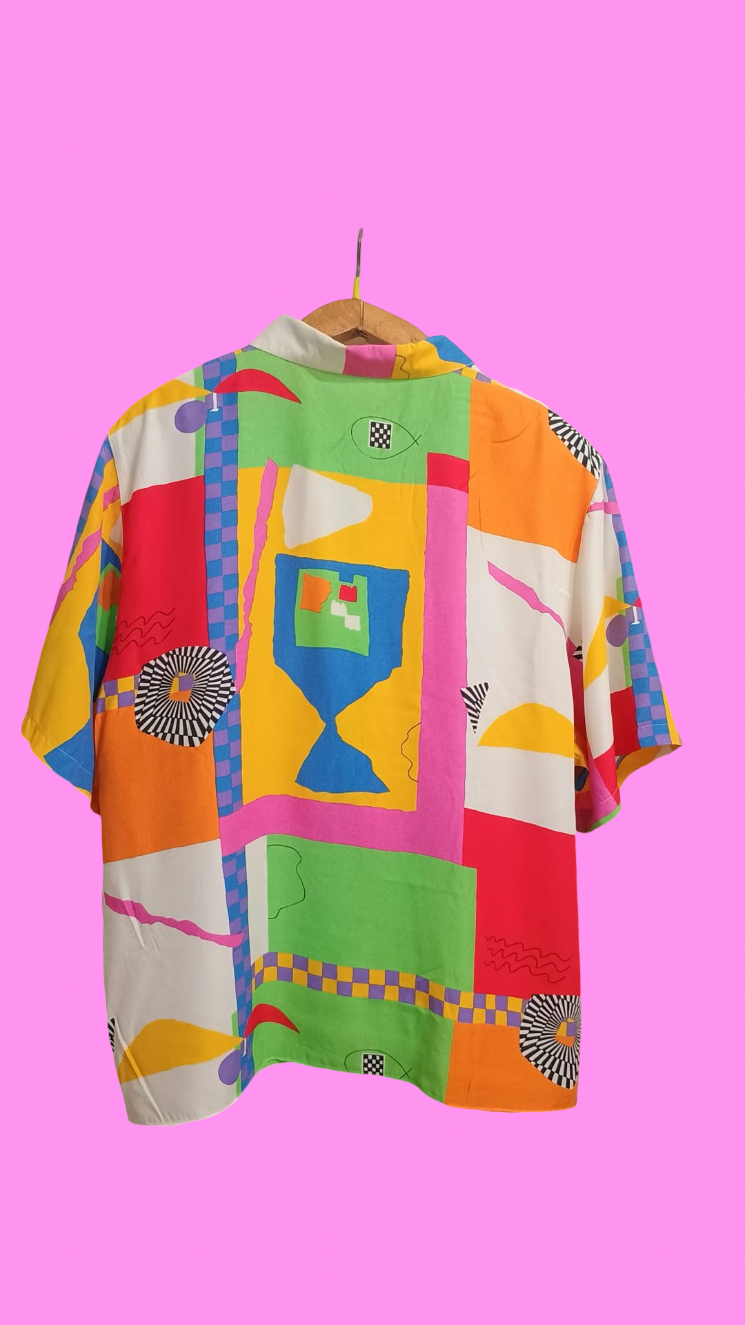 Vintage Multicolor Fantasy 90's Shirt Woman Size L