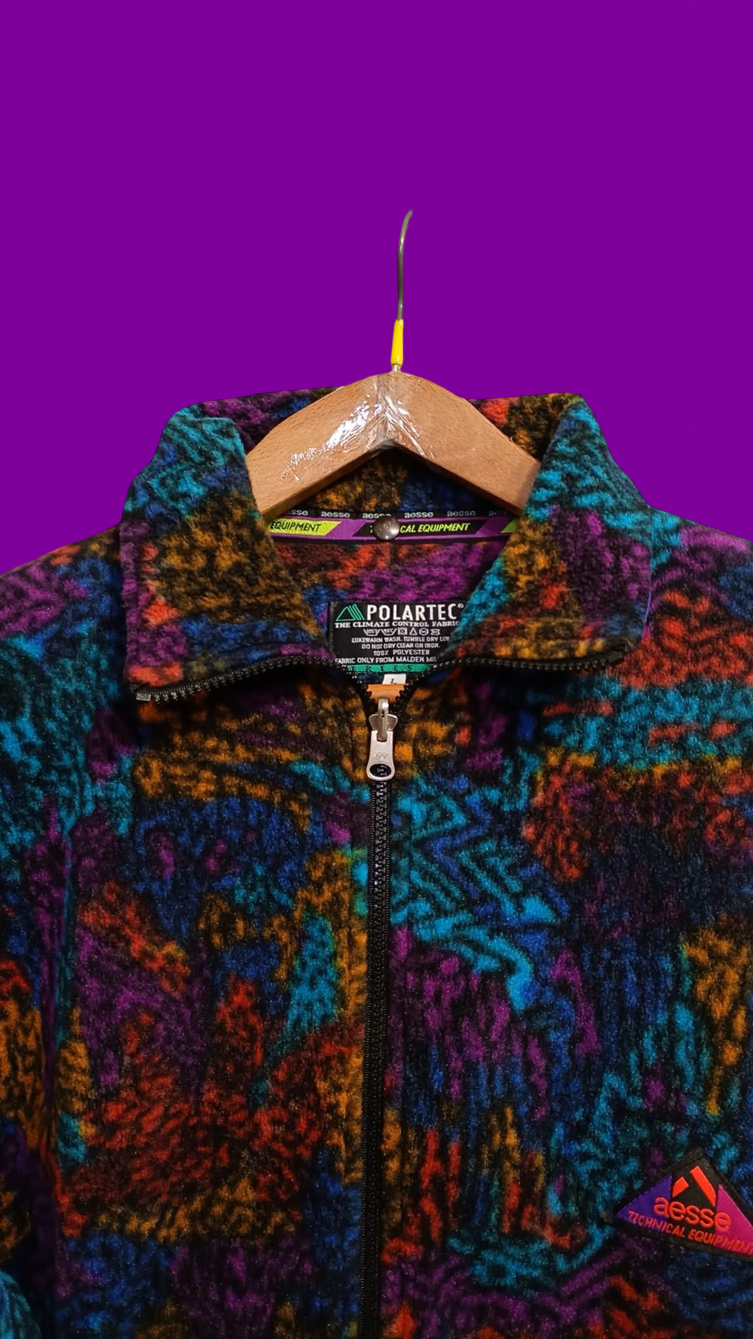Vintage Multicolor Fantasy 90's Aesse Fleece Unisex Size L