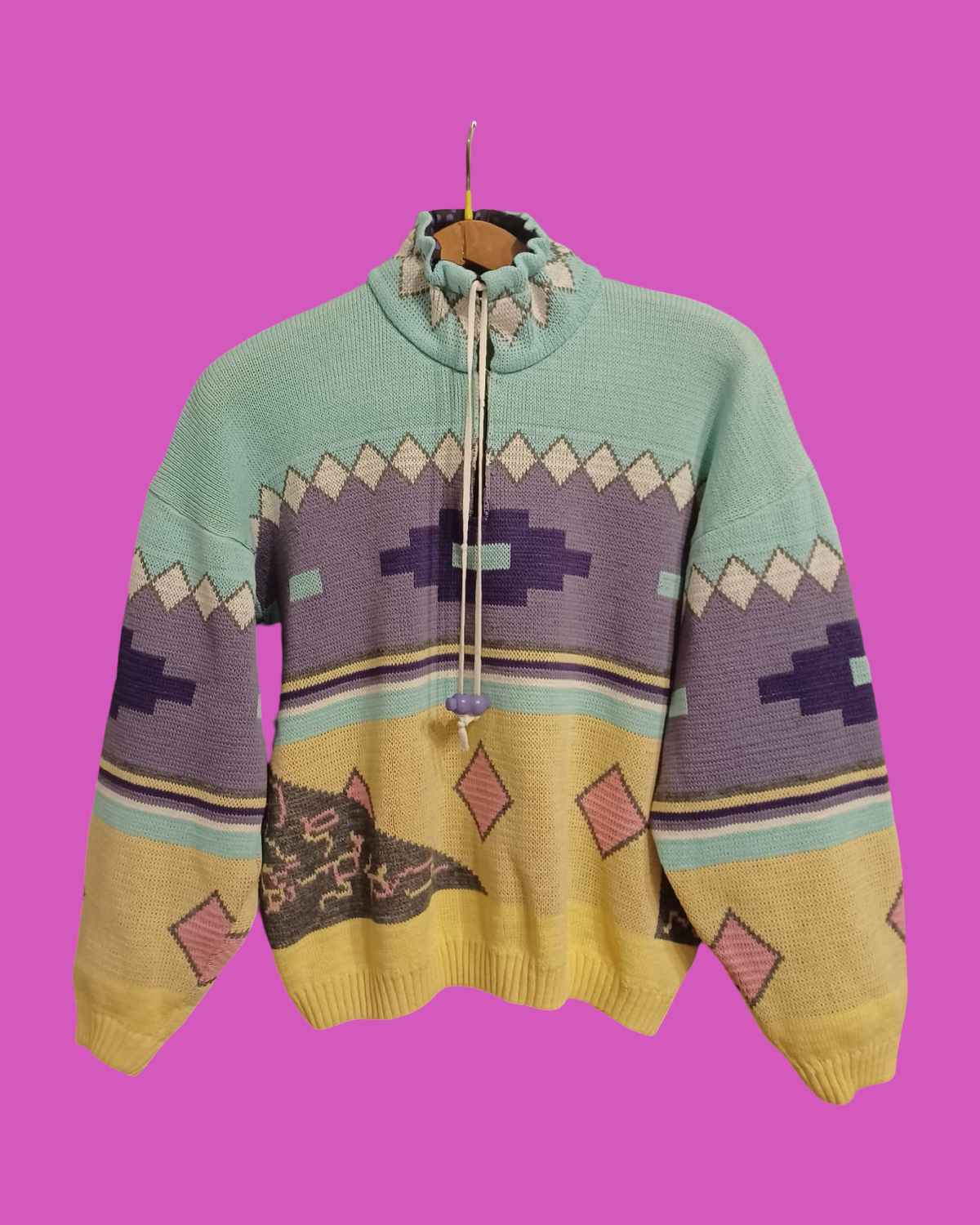 Vintage Multicolor Fantasy 90's Sweater Woman Size M