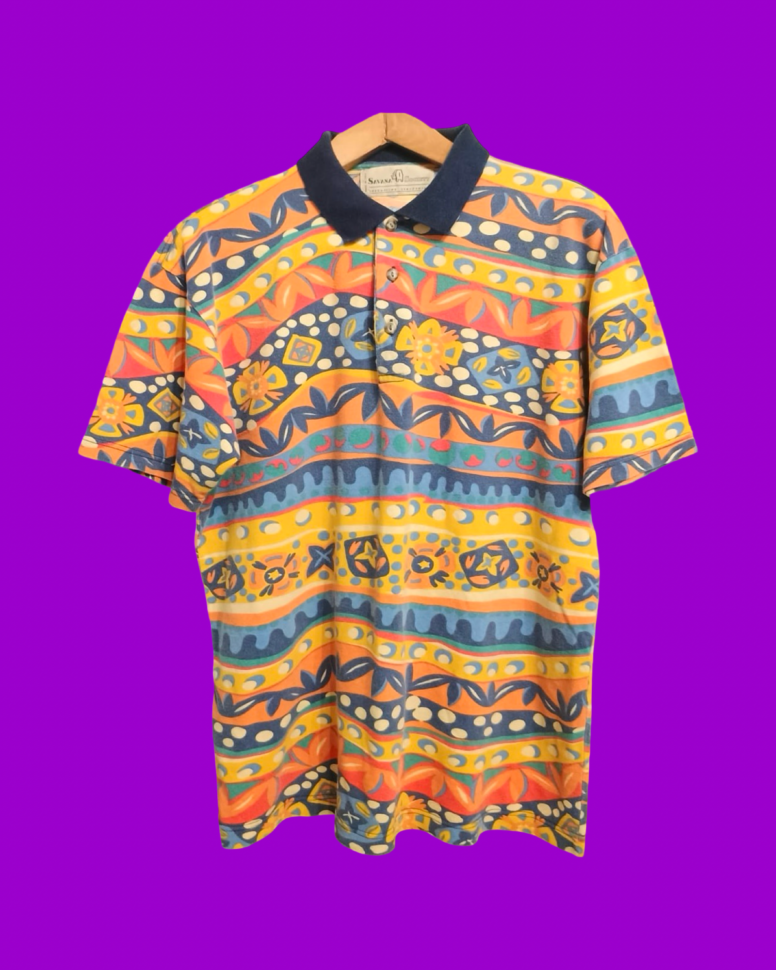 Vintage Multicolor Fantasy 90's Polo Unisex Size M