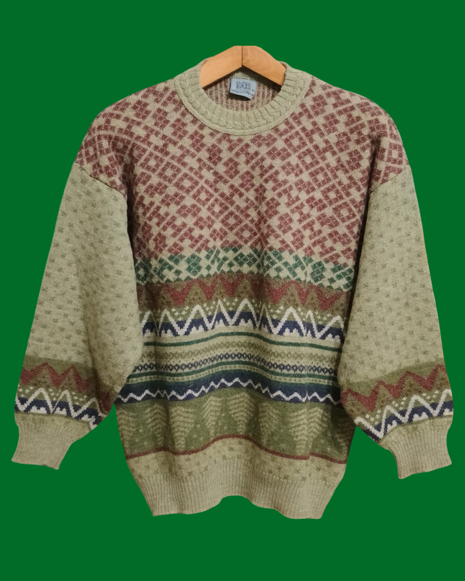 Vintage Multicolor Fantasy 90's Sweater Unisex Size L