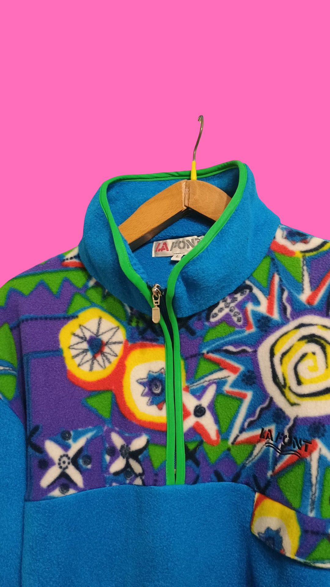Vintage Multicolor Fantasy 90's Fleece Unisex Size L