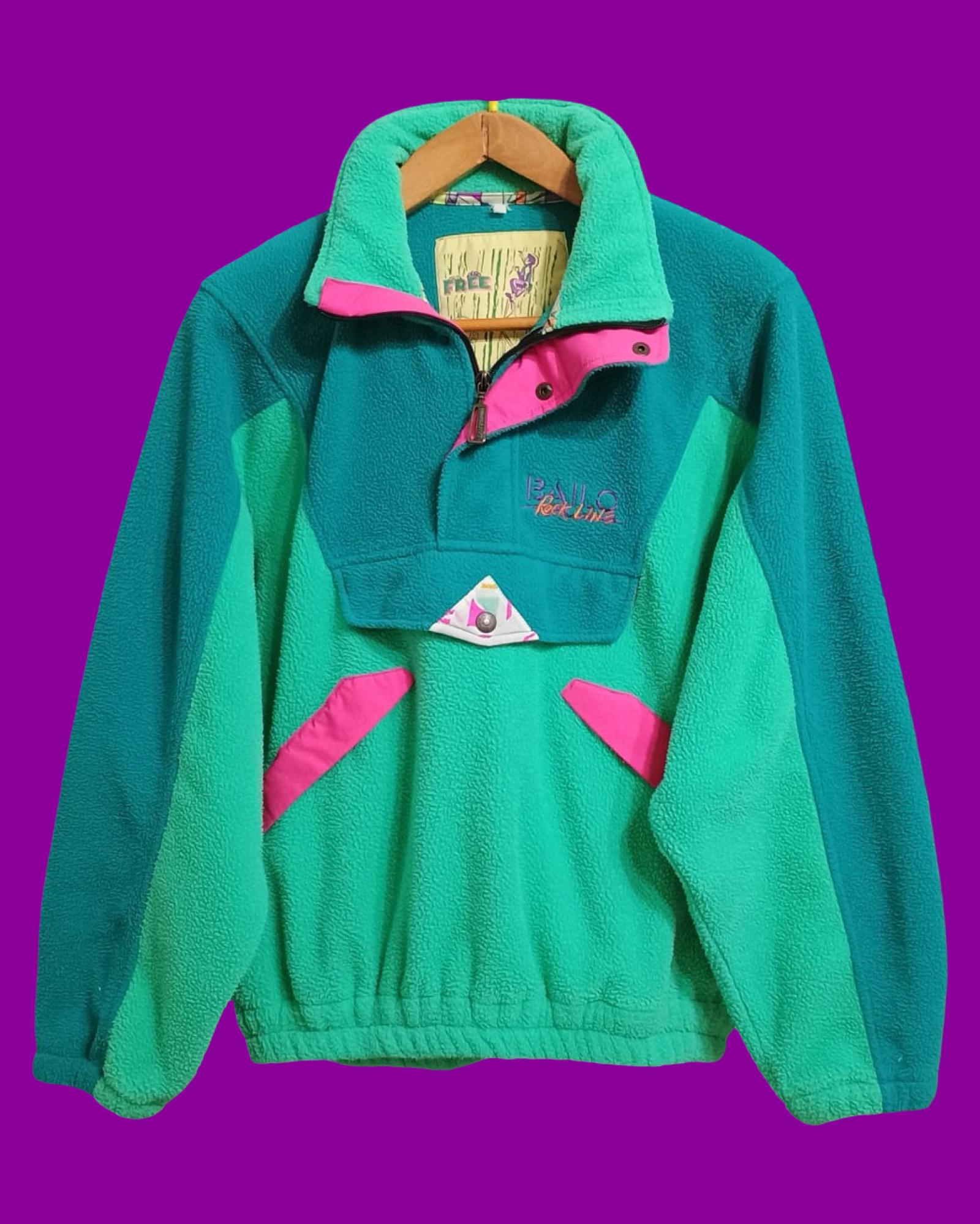 Vintage Multicolor Fantasy 90's Fleece Unisex Size L