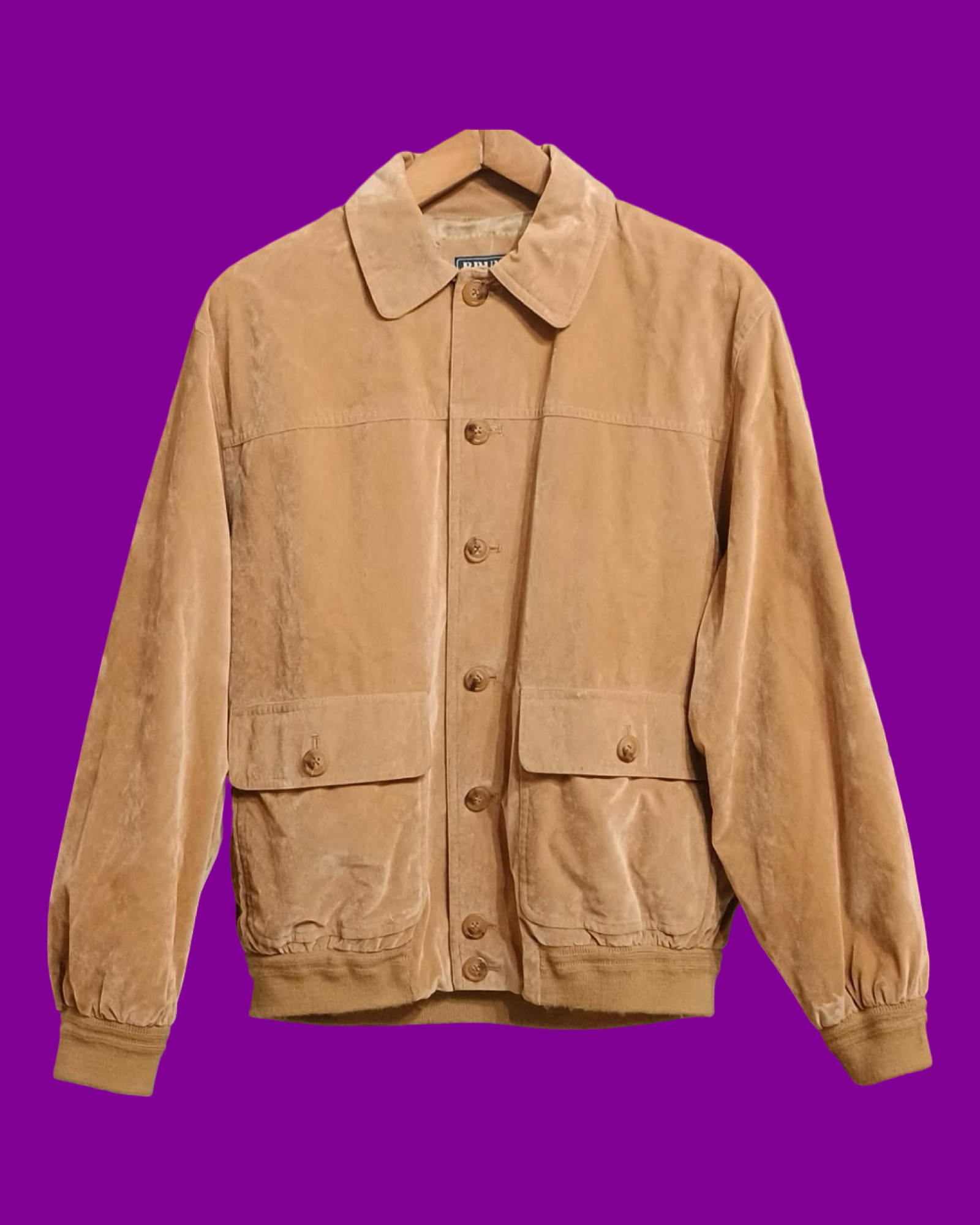 Vintage Brown 90's Spring Leather Jacket Unisex Size M