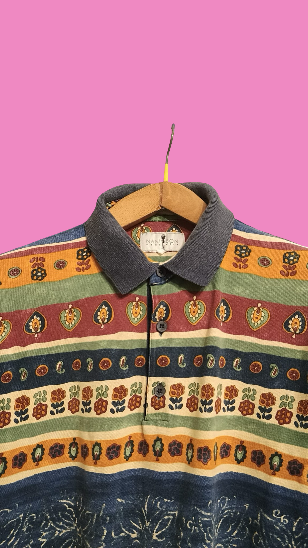Vintage Multicolor Fantasy 90's Polo Unisex Size L