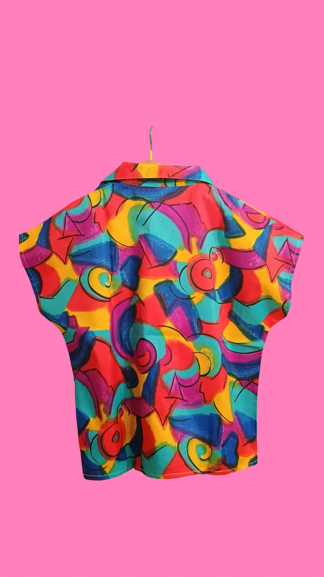 Vintage Multicolor Fantasy 90's Shirt Woman Size S