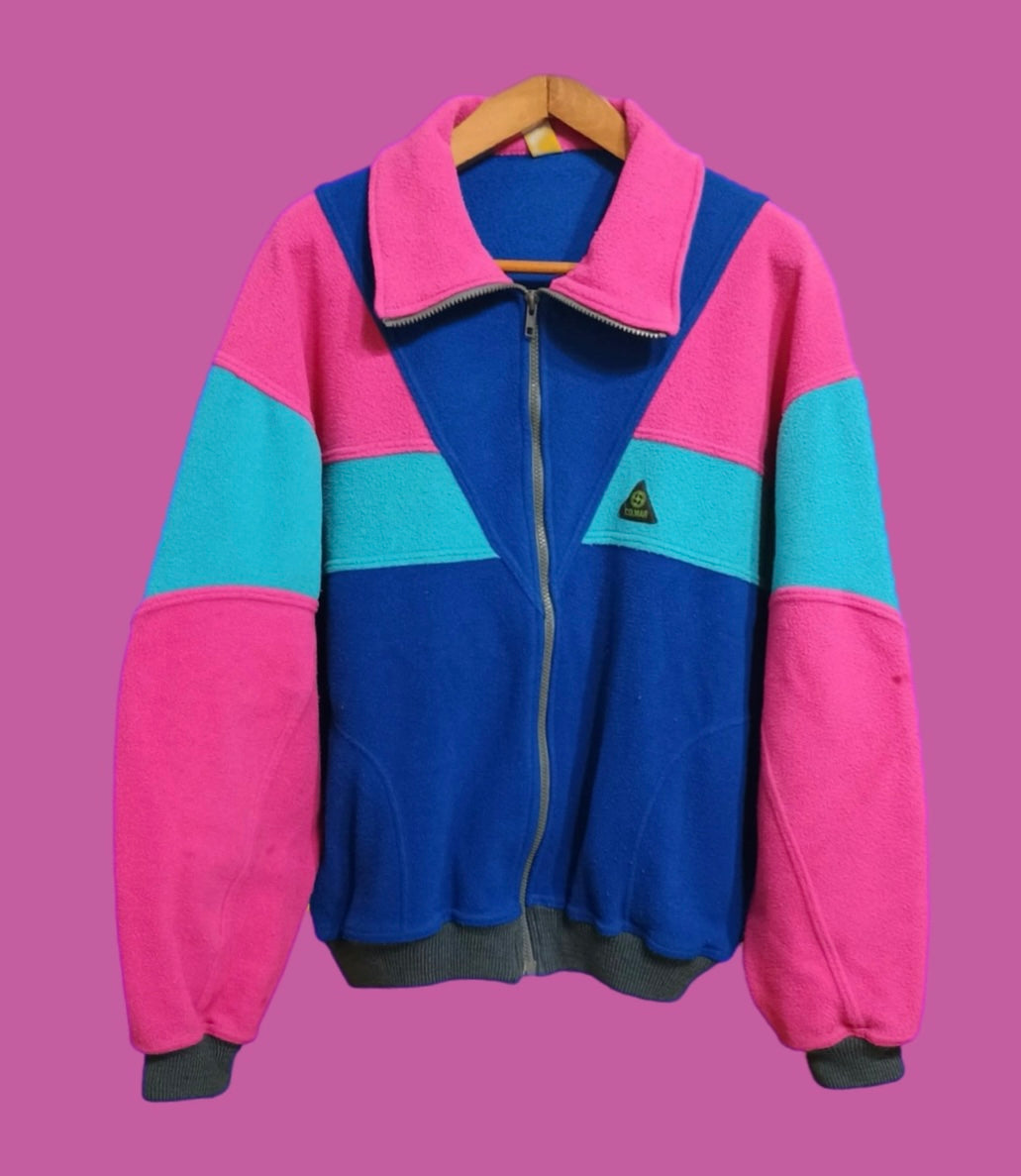 Sweatshirt Vintage Multicolor A Fantasia Anni 90 Unisex Size L