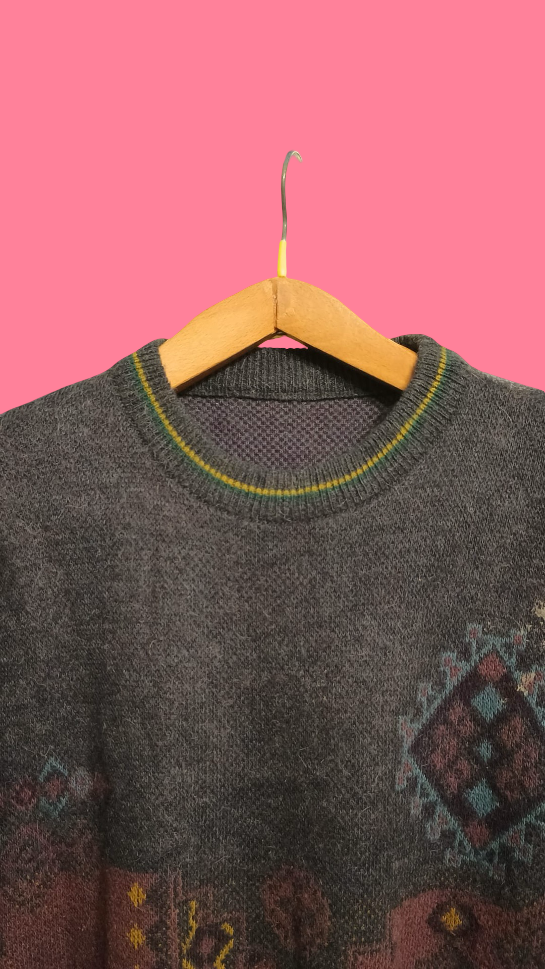 Vintage Multicolor Fantasy 90's Sweater Unisex Size L