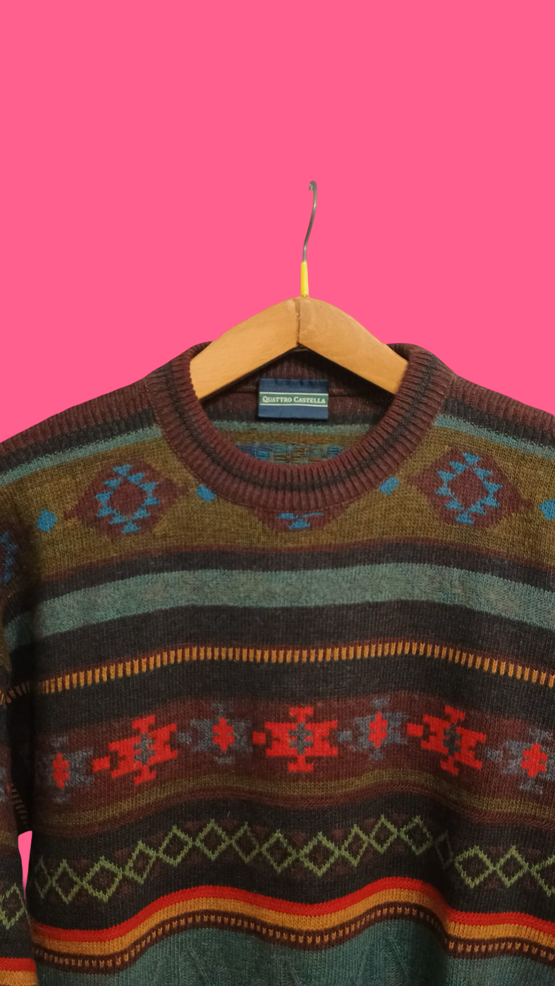 Vintage Multicolor Fantasy 90's Sweater Unisex Size M