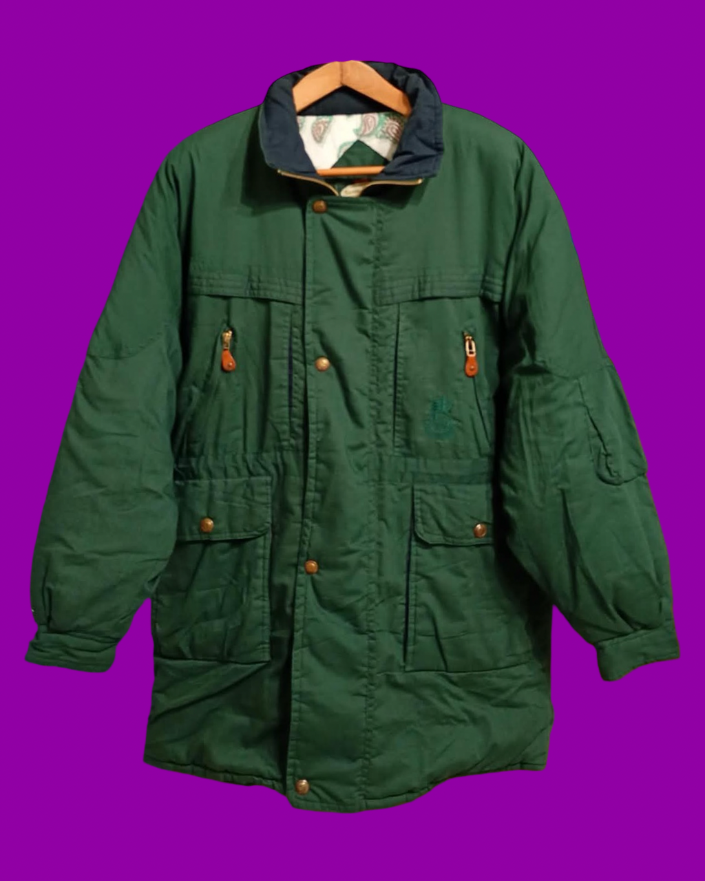Vintage Green 90's Spring Harrington Jacket Unisex Size XL