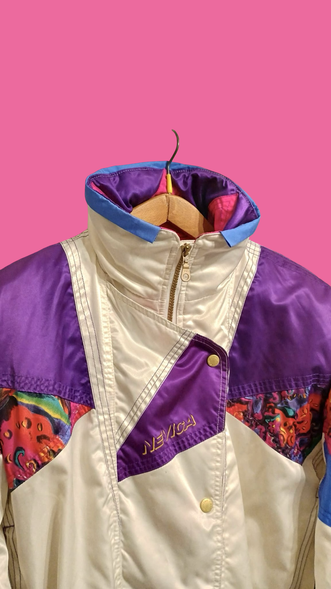 Vintage Multicolor Fantasy 90's Snow Jacket Woman Size L