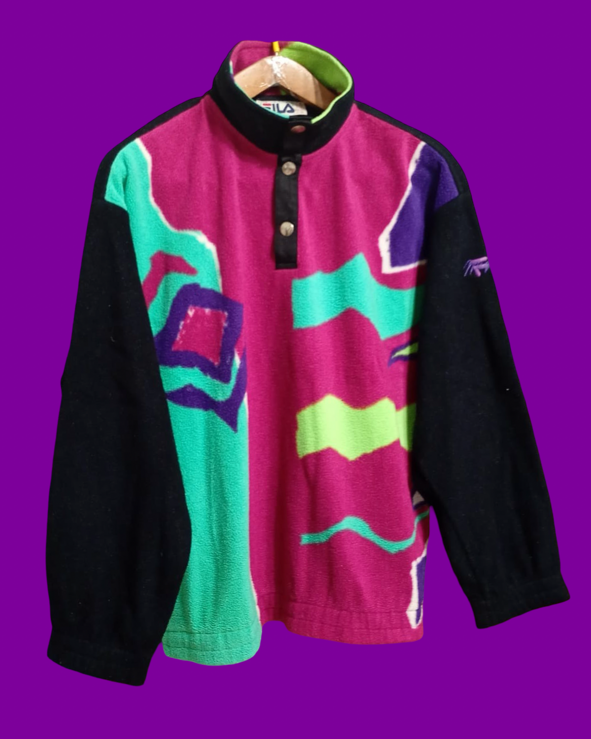 Vintage Multicolor Fantasy 90's Rare Fila Fleece Unisex Size M