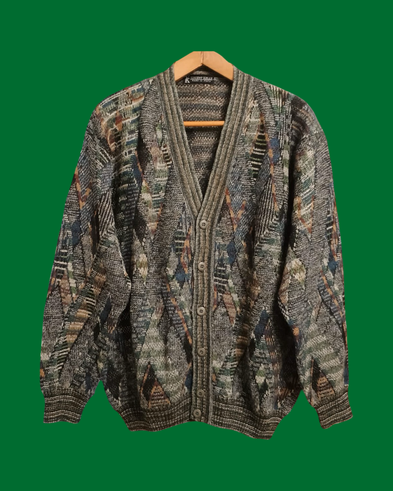 Vintage Multicolor Fantasy 90's Sweater Unisex Size L