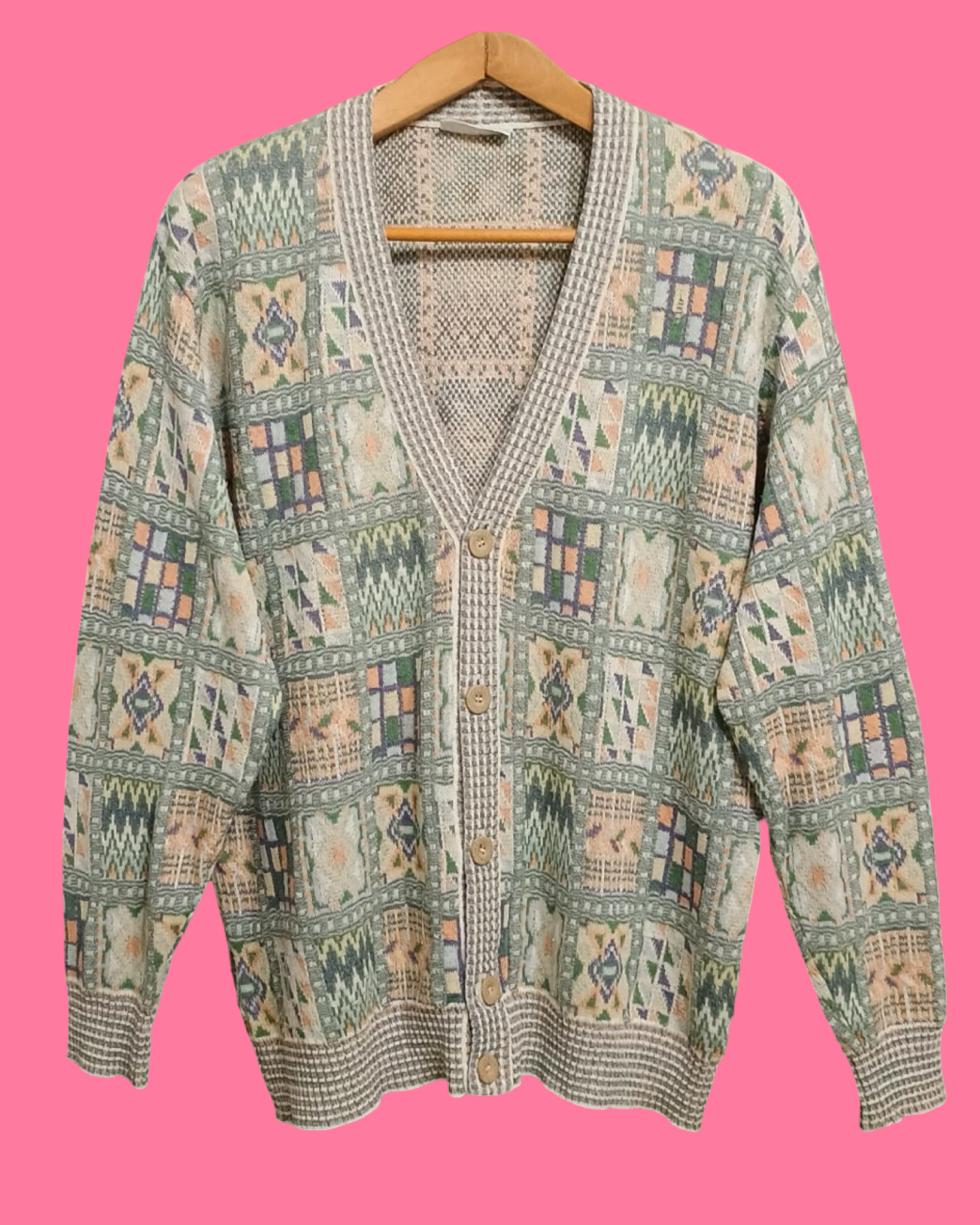 Vintage Multicolor Fantasy 90's Sweater Unisex Size L