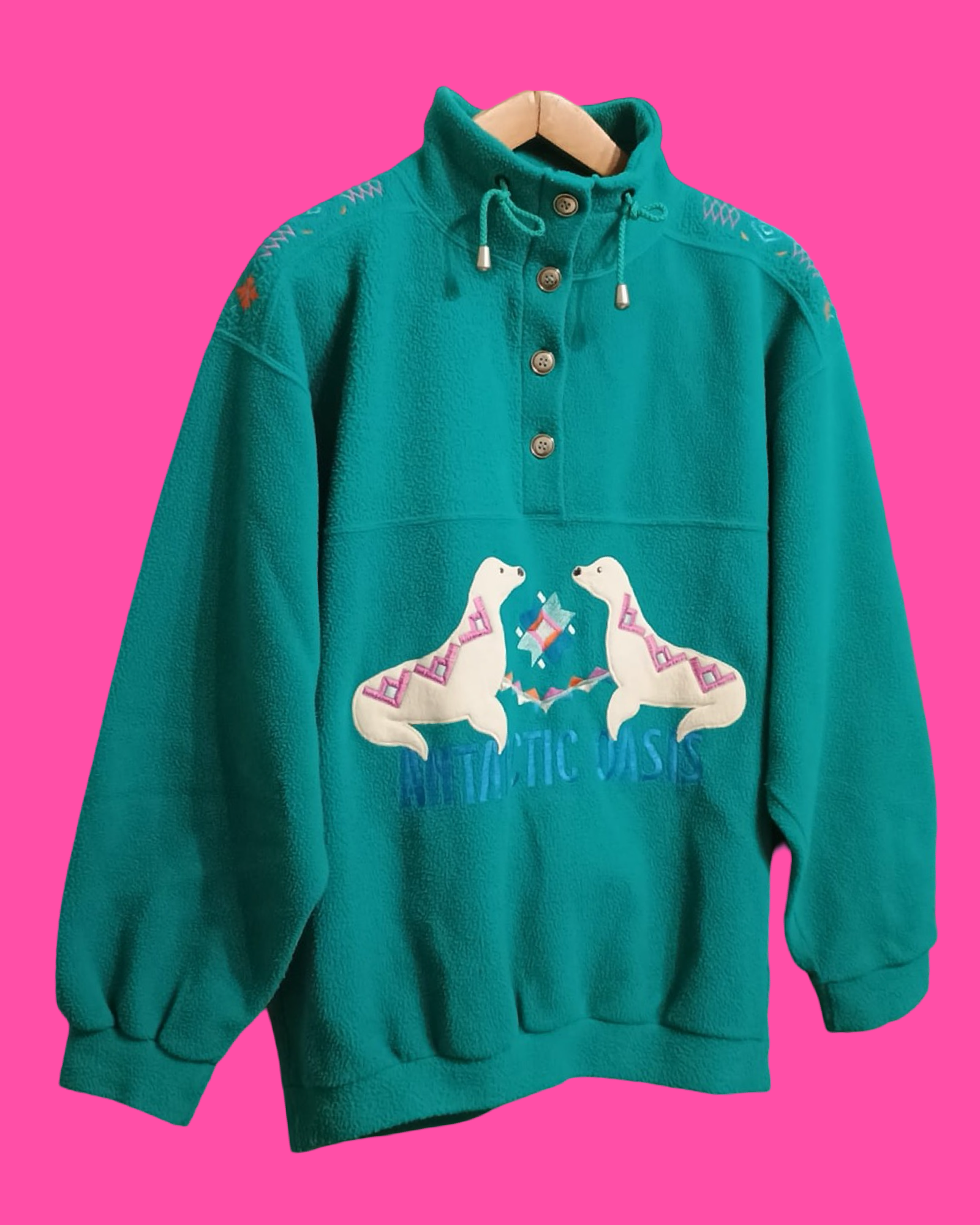 Vintage Multicolor Fantasy 90's Fleece Unisex Size L