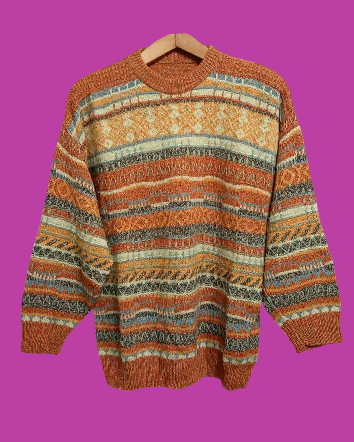 Vintage Multicolor Fantasy 90's Sweater Unisex Size L