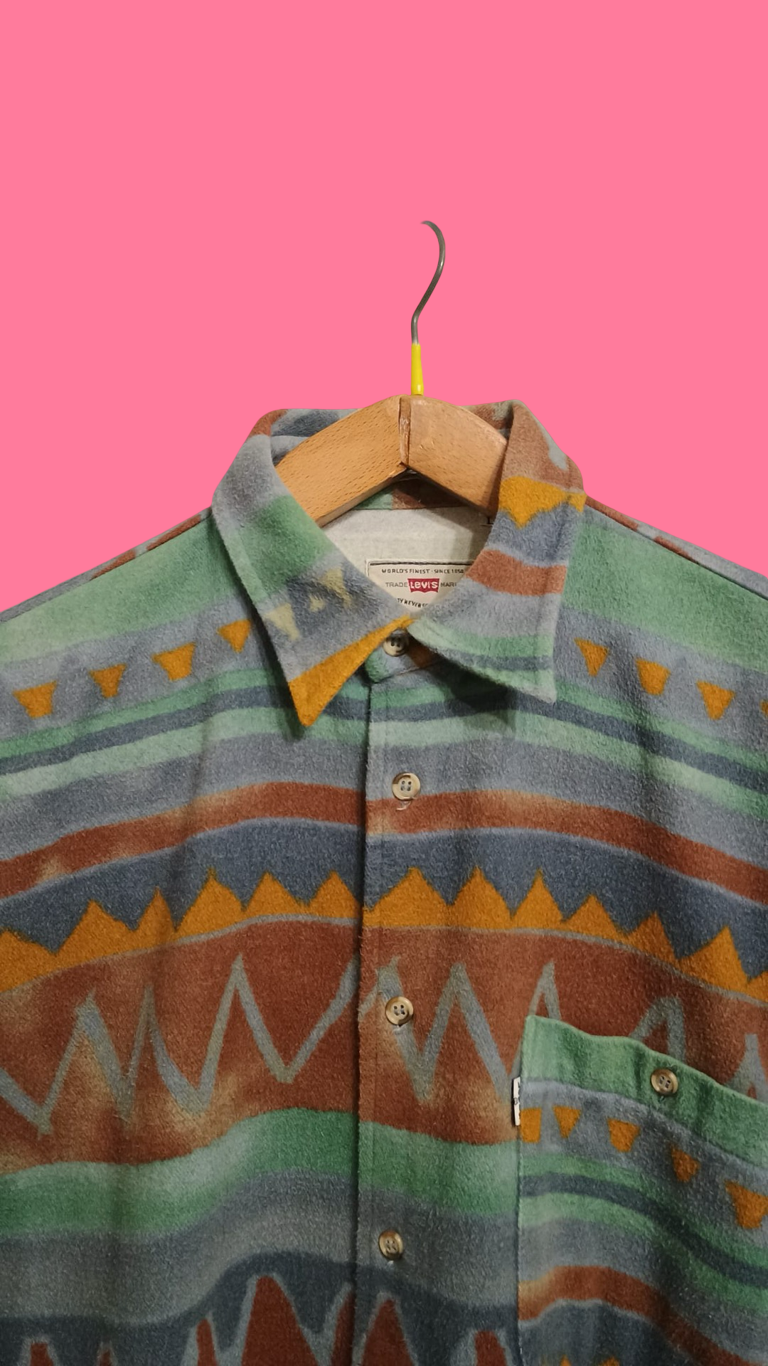 Vintage Multicolor Fantasy 90's Levi's Pile Shirt Unisex Size L