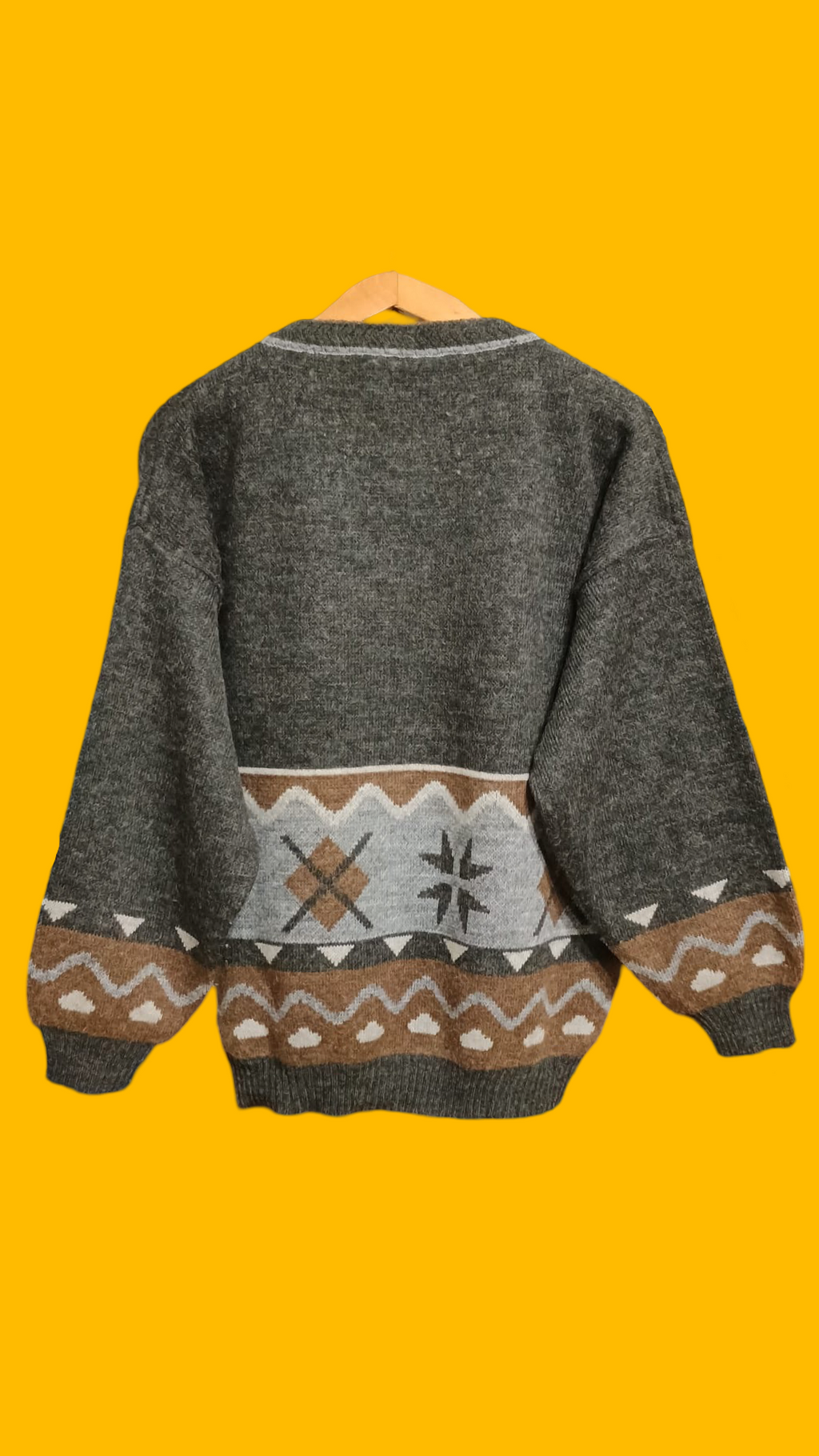 Maglione Vintage Multicolor A Fantasia Anni 90 Unisex Size S