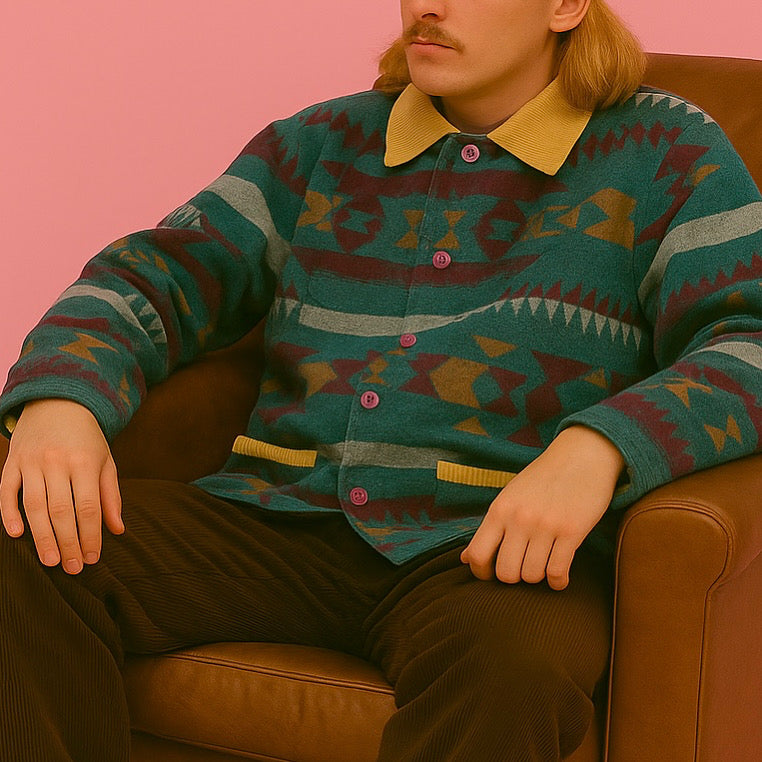 Vintage Multicolor Fantasy 90's Winter Jacket Unisex Size XL