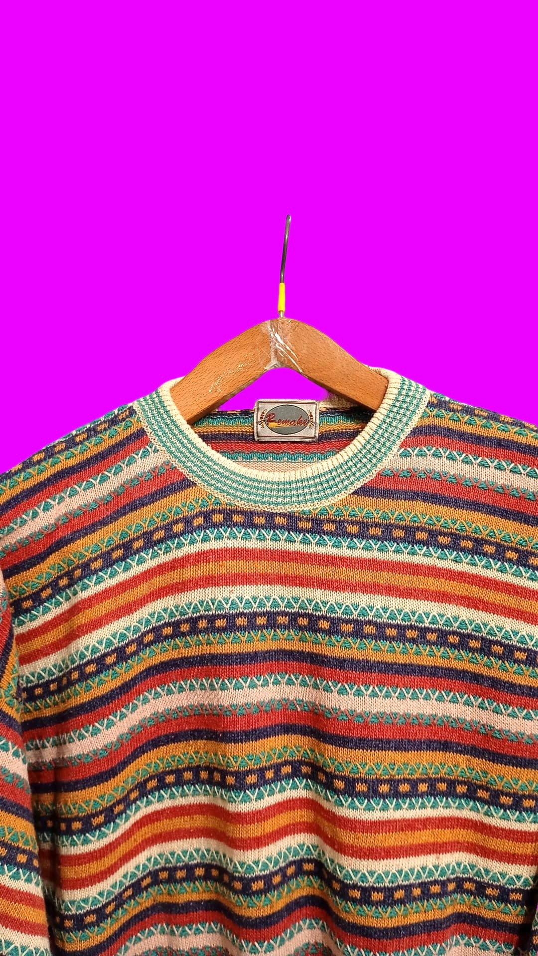 Vintage Multicolor Fantasy 90's Sweater Unisex Size L