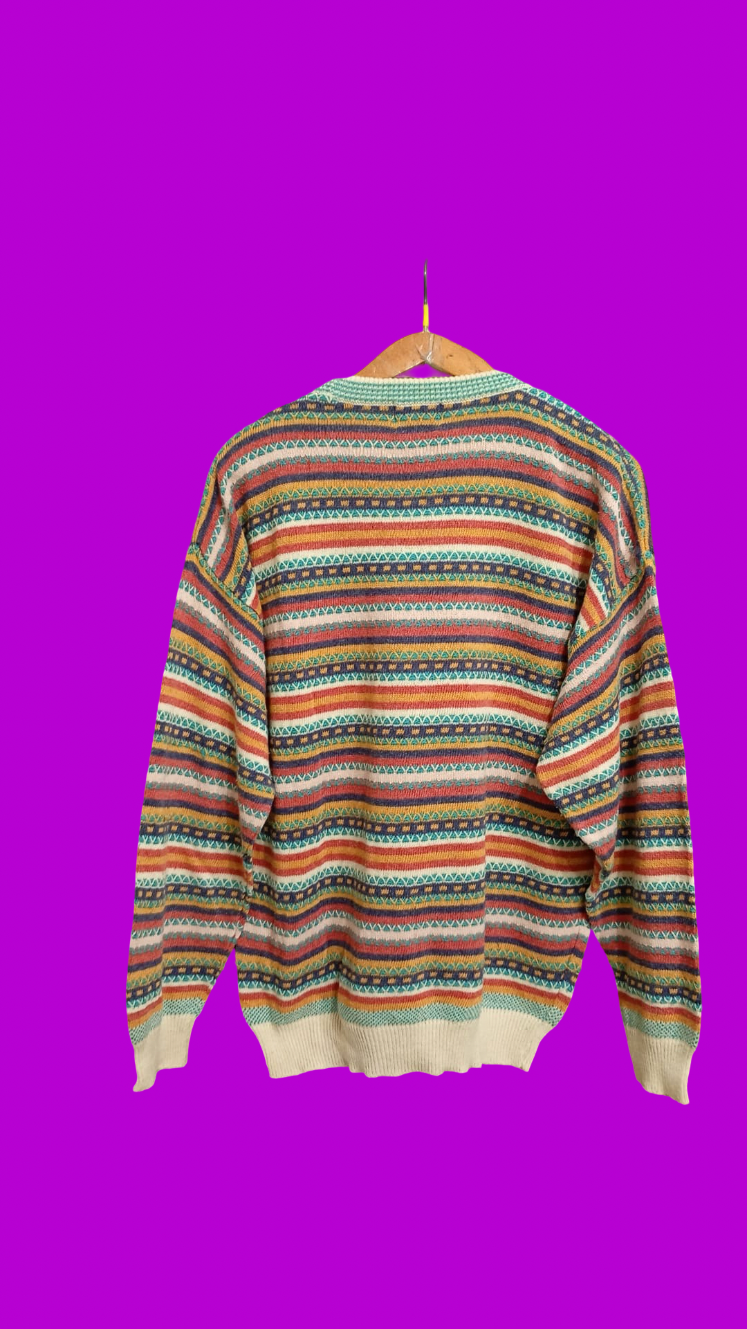 Vintage Multicolor Fantasy 90's Sweater Unisex Size L