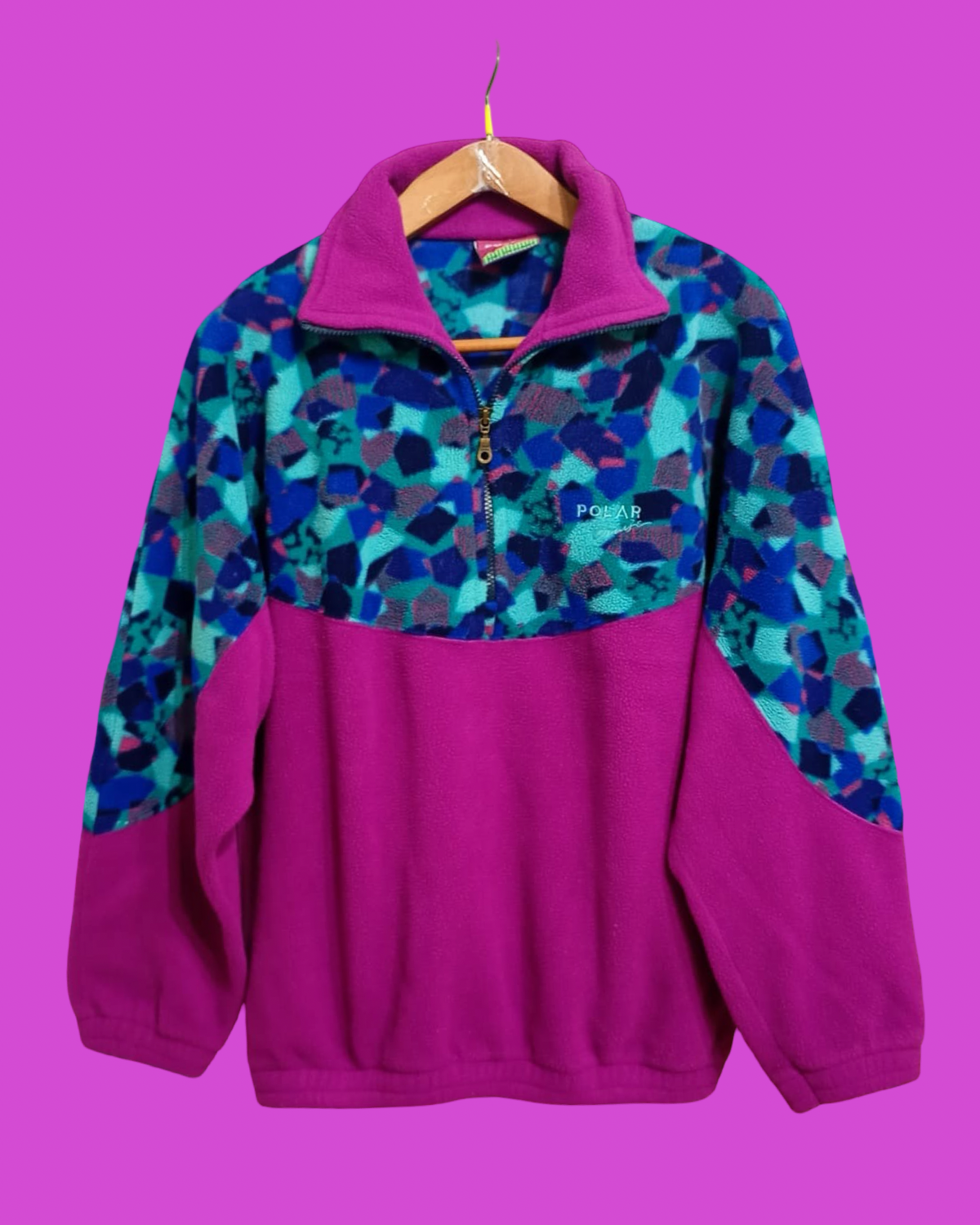 Vintage Multicolor Fantasy 90's Rare Fleece Unisex Size L