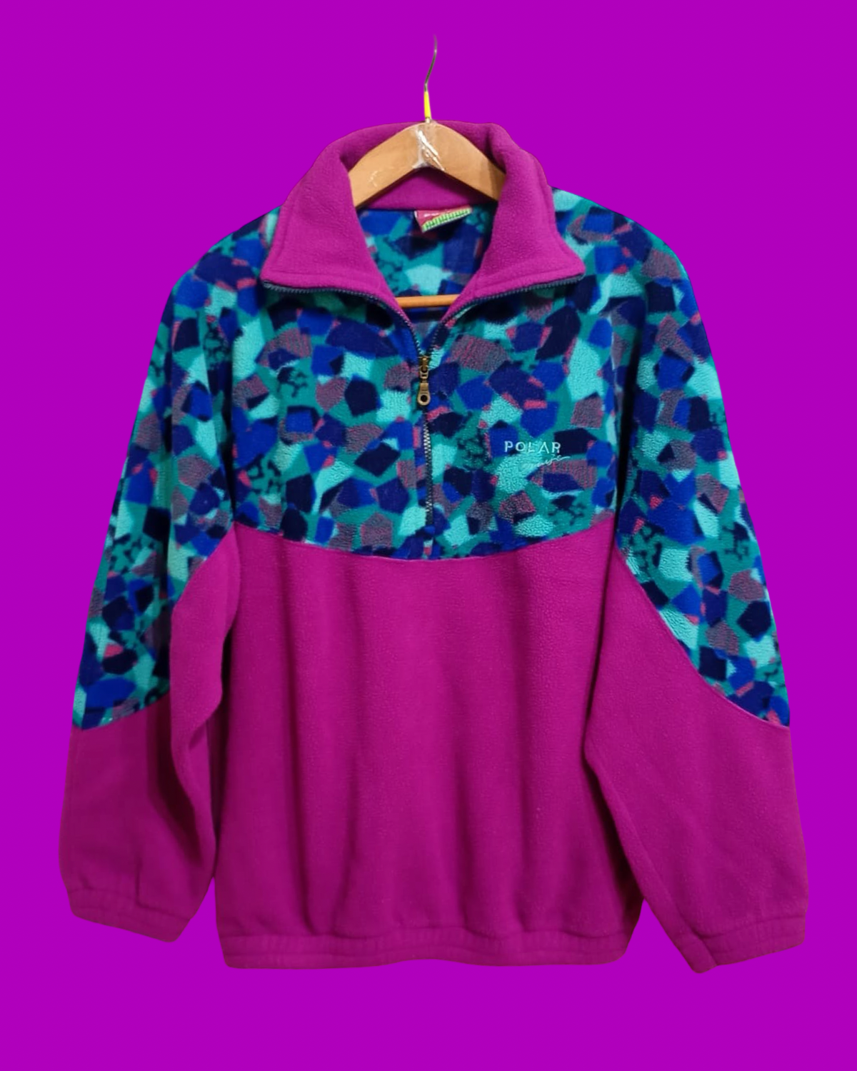 Vintage Multicolor Fantasy 90's Rare Fleece Unisex Size L