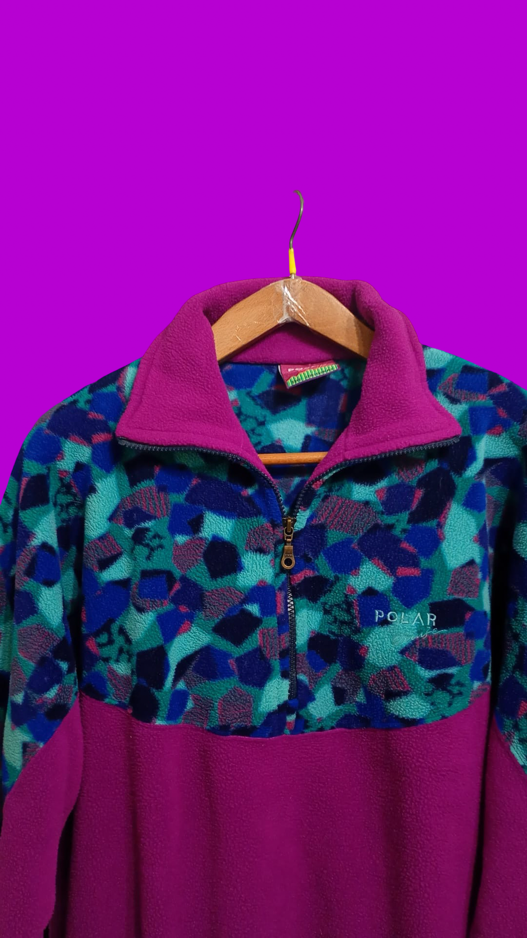 Vintage Multicolor Fantasy 90's Rare Fleece Unisex Size L